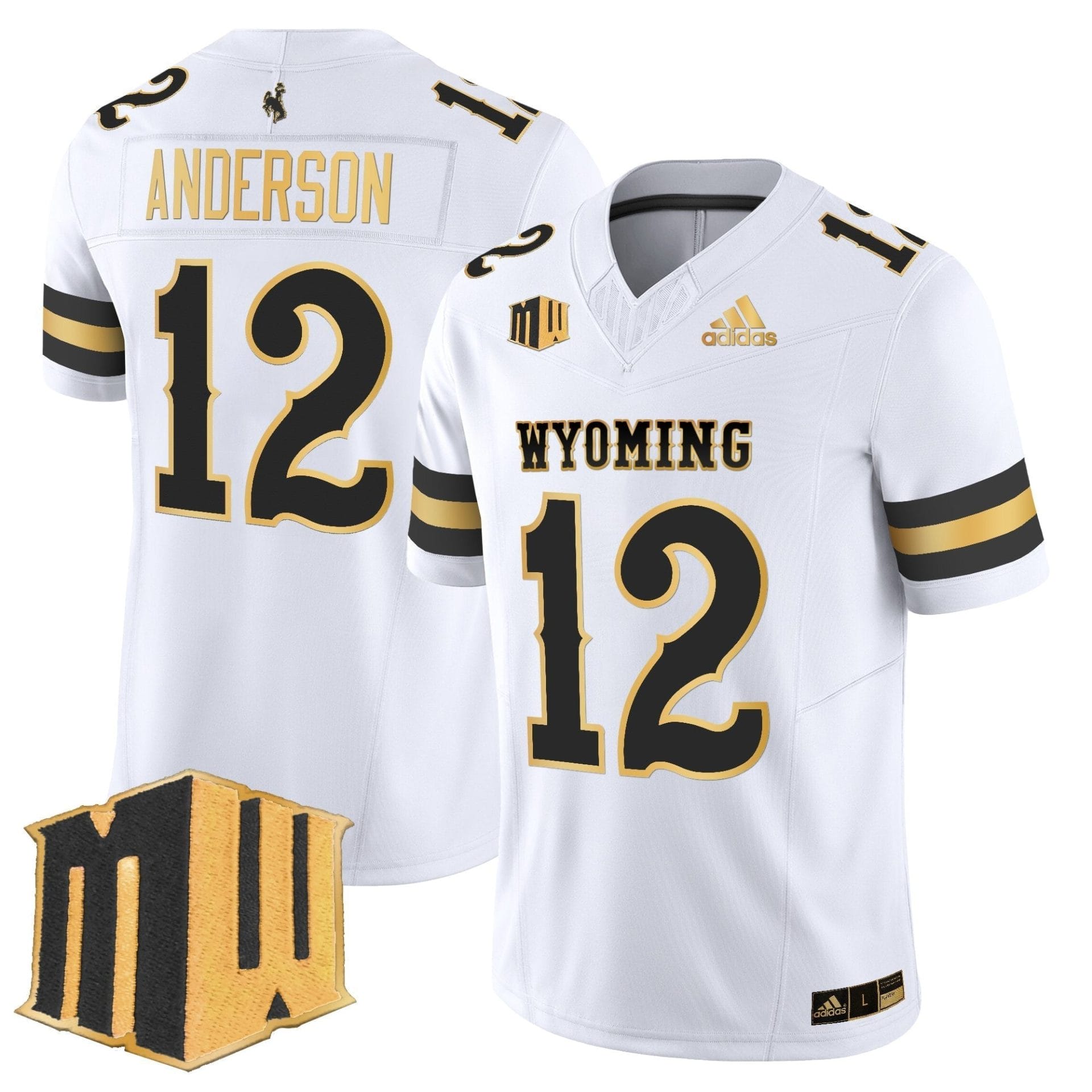 Men's Wyoming Cowboys 2025 Gold Vapor Limited Jersey - All Stitched - Image 12