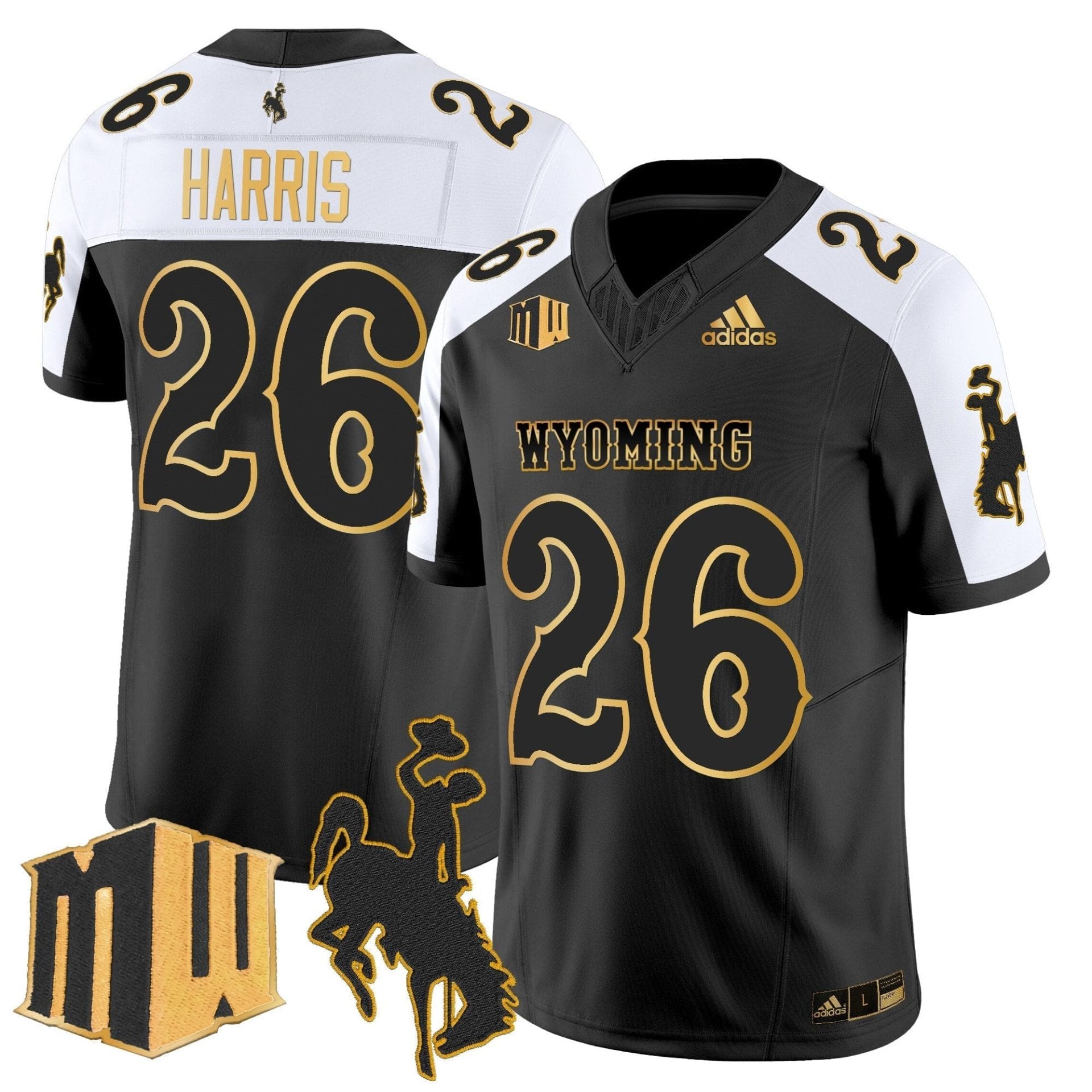 Men's Wyoming Cowboys 2025 Gold Vapor Limited Jersey - All Stitched - Image 31