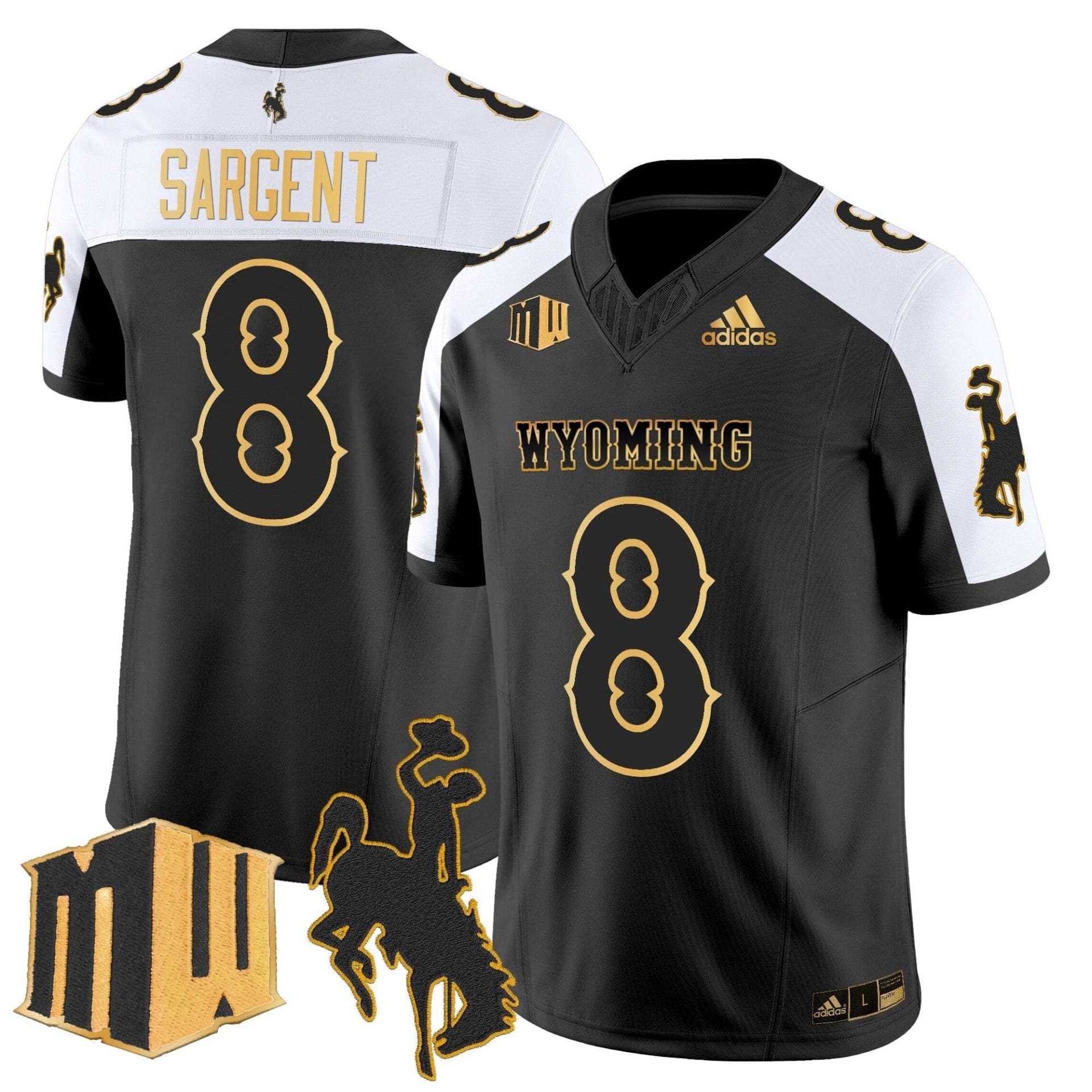 Men's Wyoming Cowboys 2025 Gold Vapor Limited Jersey - All Stitched - Image 33