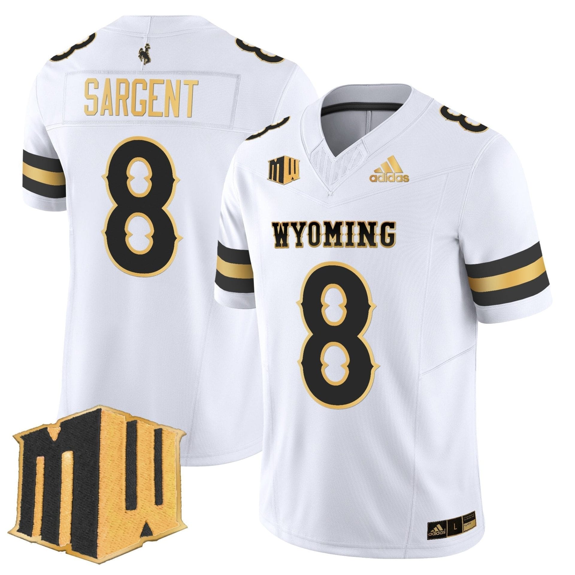 Men's Wyoming Cowboys 2025 Gold Vapor Limited Jersey - All Stitched - Image 15