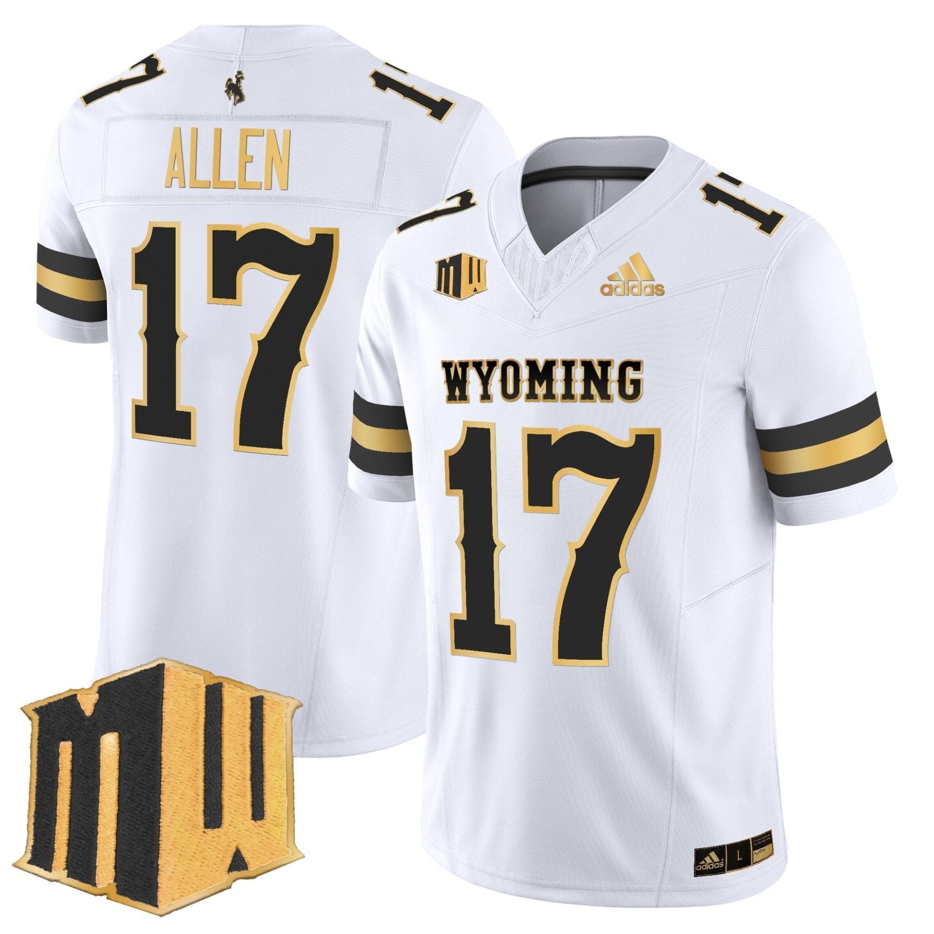 Men's Wyoming Cowboys 2025 Gold Vapor Limited Jersey - All Stitched - Image 10