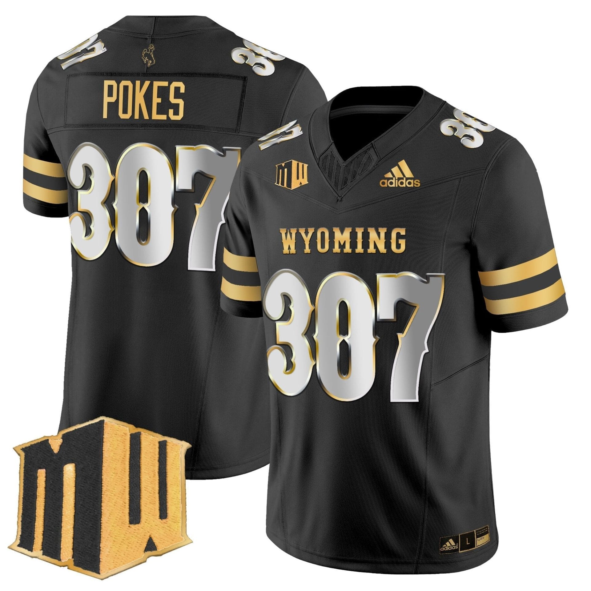 Men's Wyoming Cowboys 2025 Gold Vapor Limited Jersey - All Stitched - Image 20