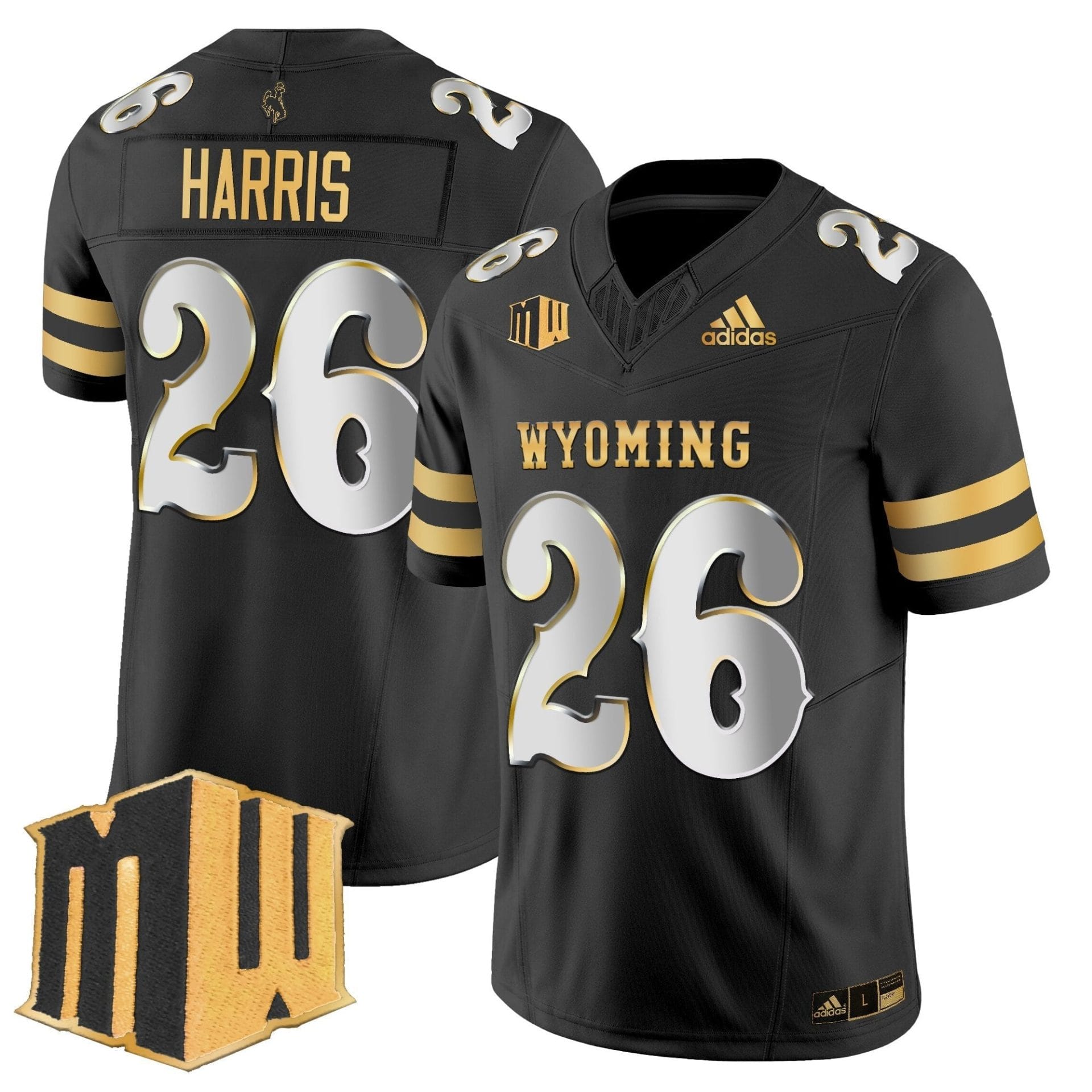 Men's Wyoming Cowboys 2025 Gold Vapor Limited Jersey - All Stitched - Image 22