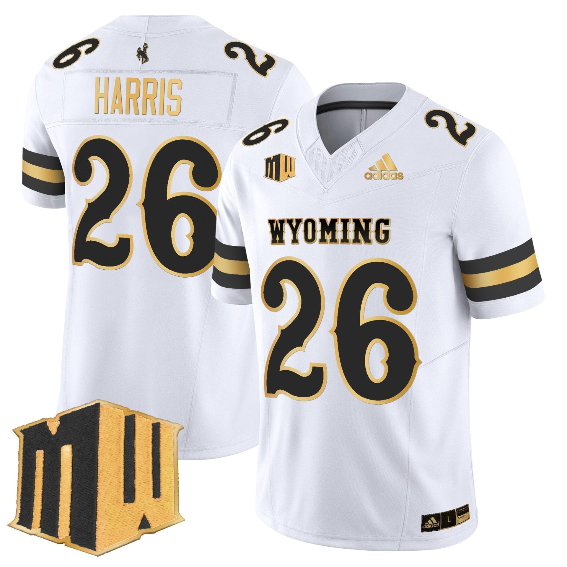 Men's Wyoming Cowboys 2025 Gold Vapor Limited Jersey - All Stitched - Image 13