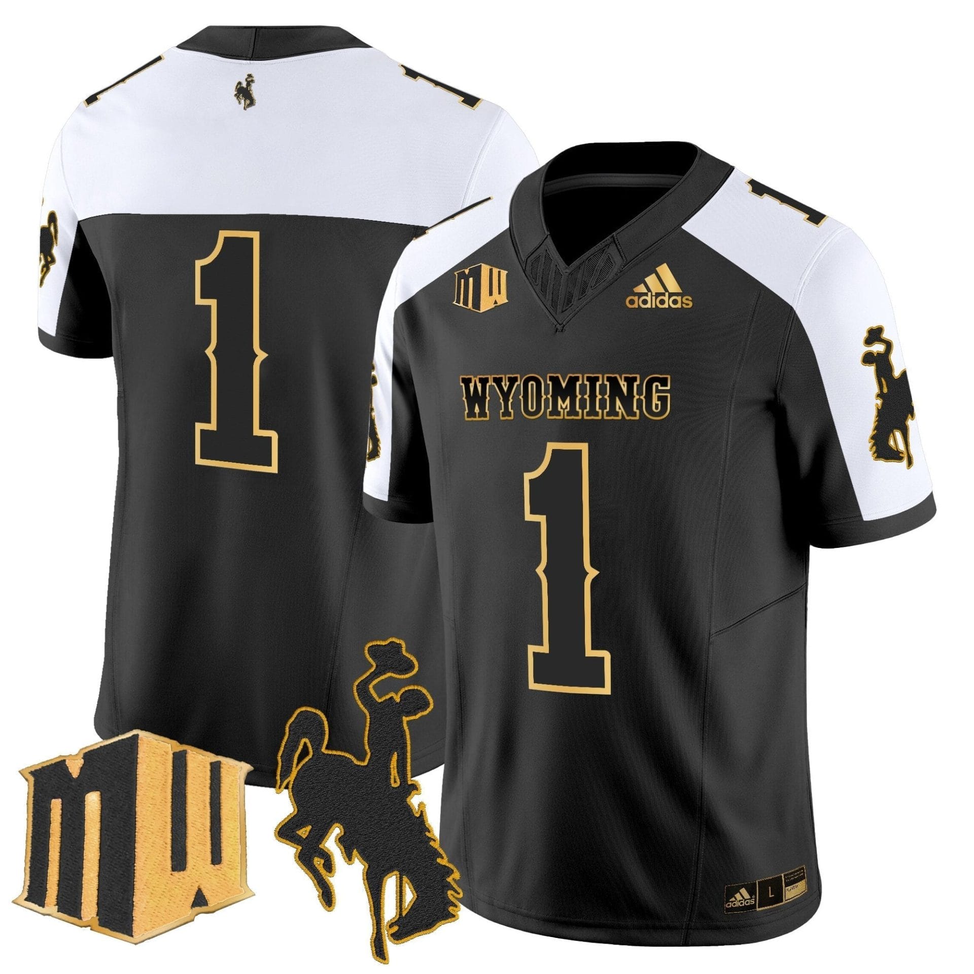 Men's Wyoming Cowboys 2025 Gold Vapor Limited Jersey - All Stitched - Image 36