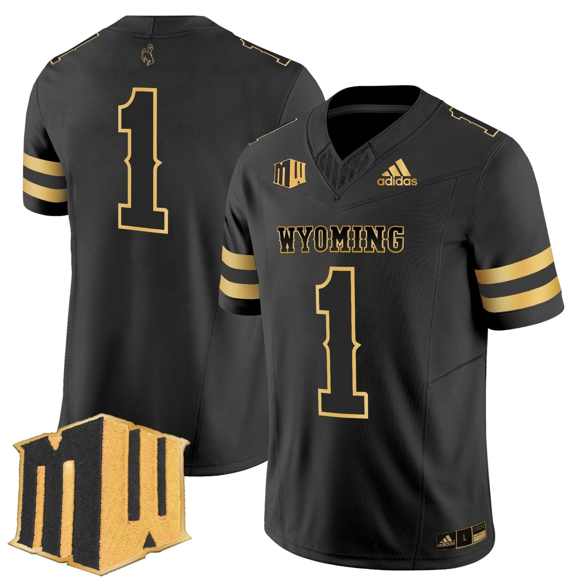 Men's Wyoming Cowboys 2025 Gold Vapor Limited Jersey - All Stitched - Image 9