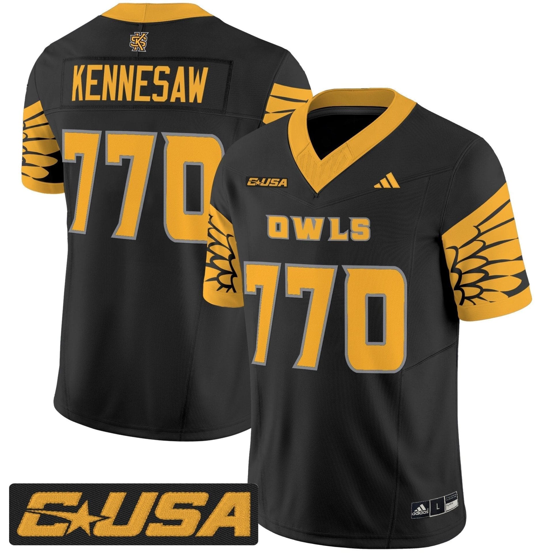 Alternative view of Men's Kennesaw State Owls 2025 Vapor Limited Jersey - All Stitched