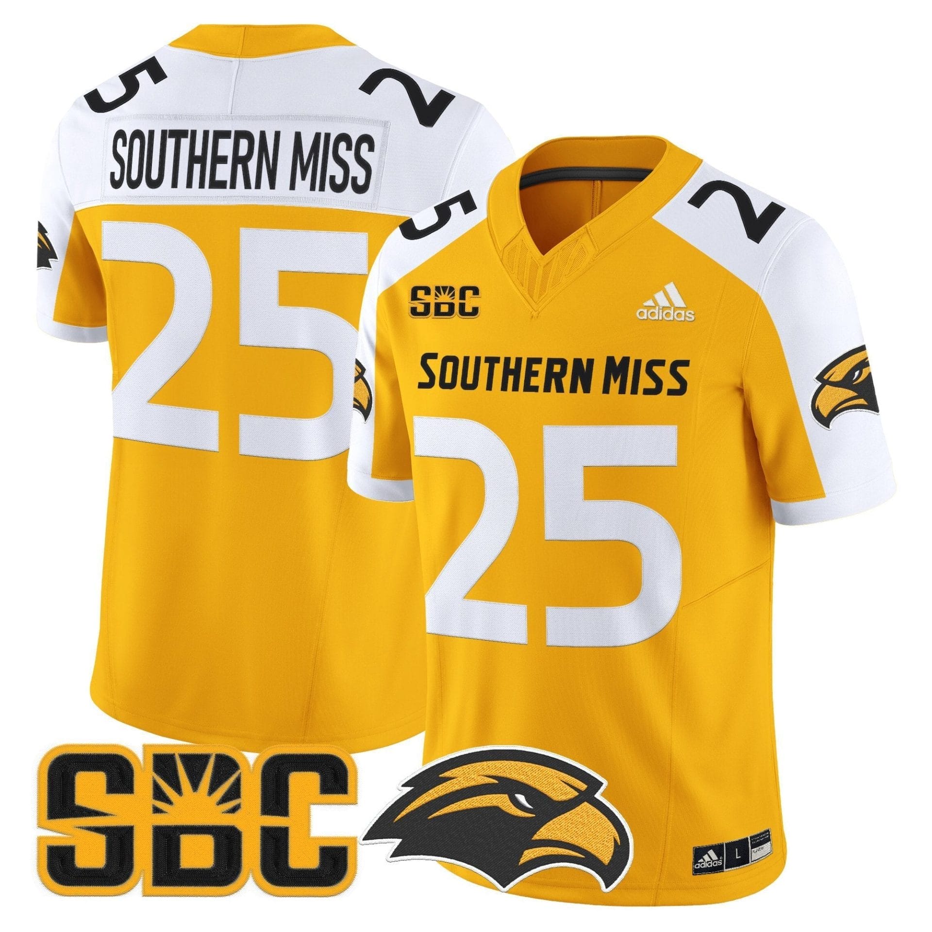 Men's Southern Miss Golden Eagles 2025 Vapor Limited Jersey - All Stitched - Image 38