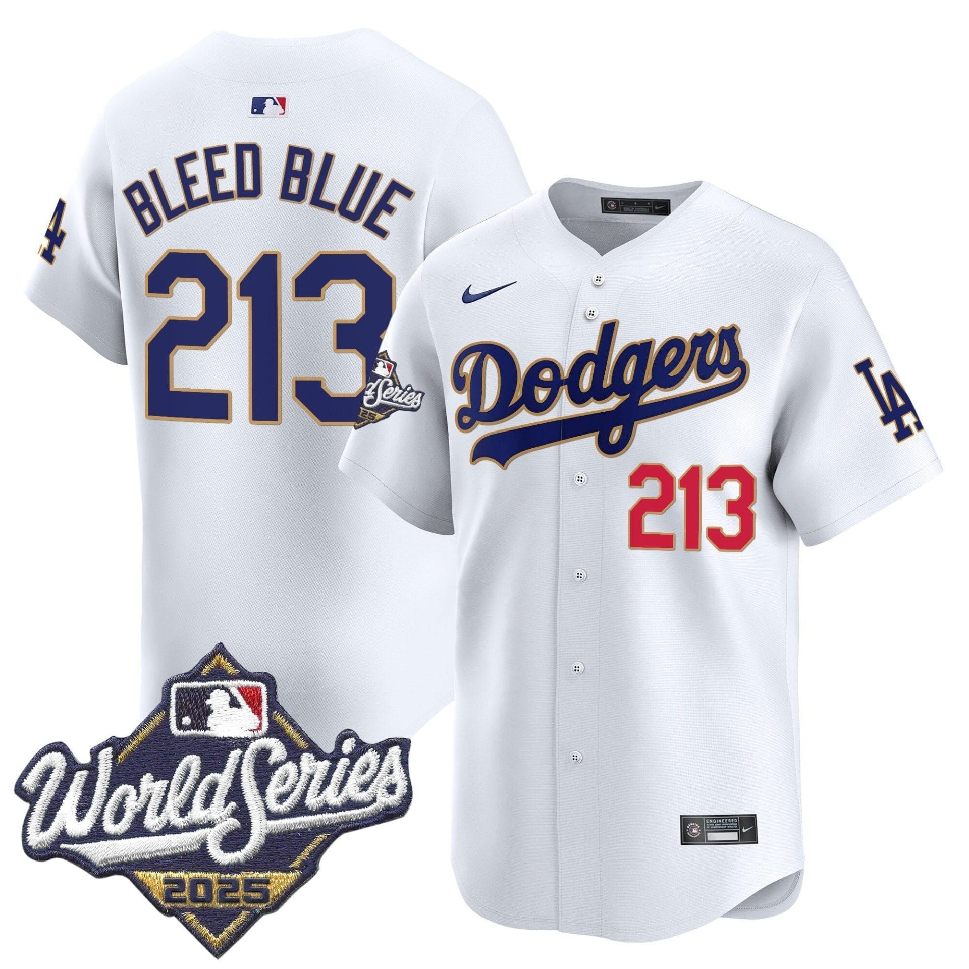 Dodgers 2025 World Series Gold Trim Vapor Premier Limited Jersey - All Stitched - Image 25