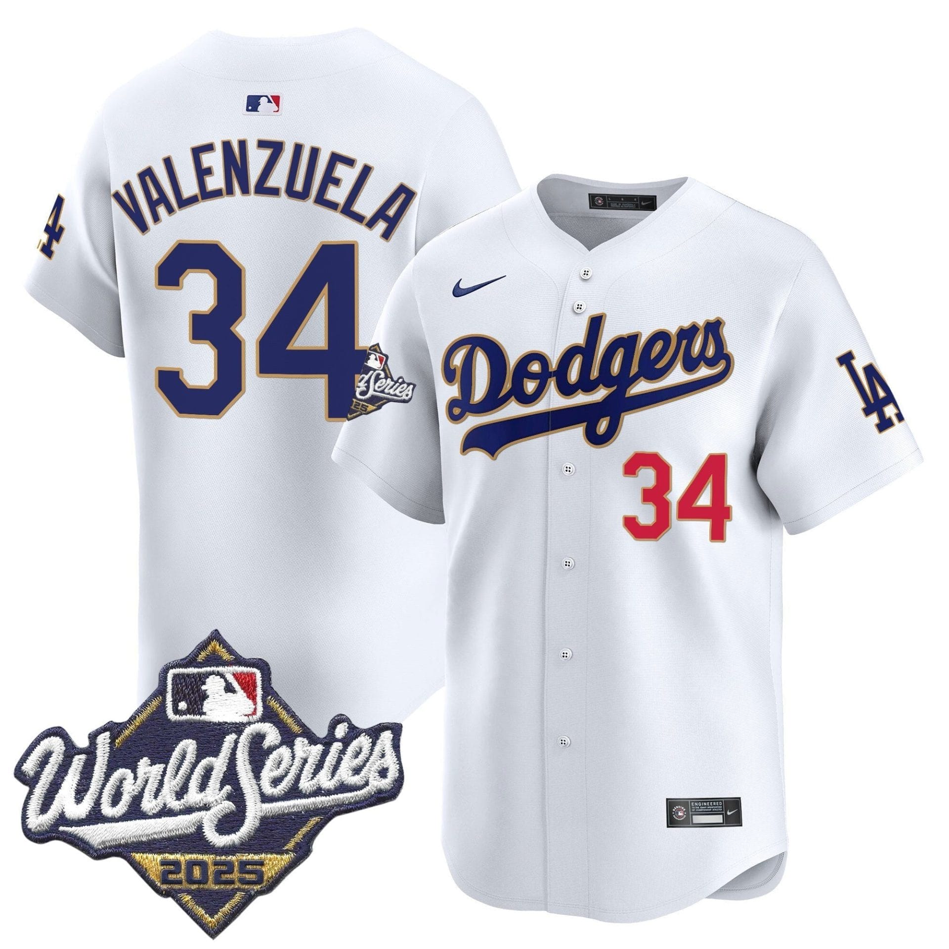 Dodgers 2025 World Series Gold Trim Vapor Premier Limited Jersey - All Stitched - Image 27