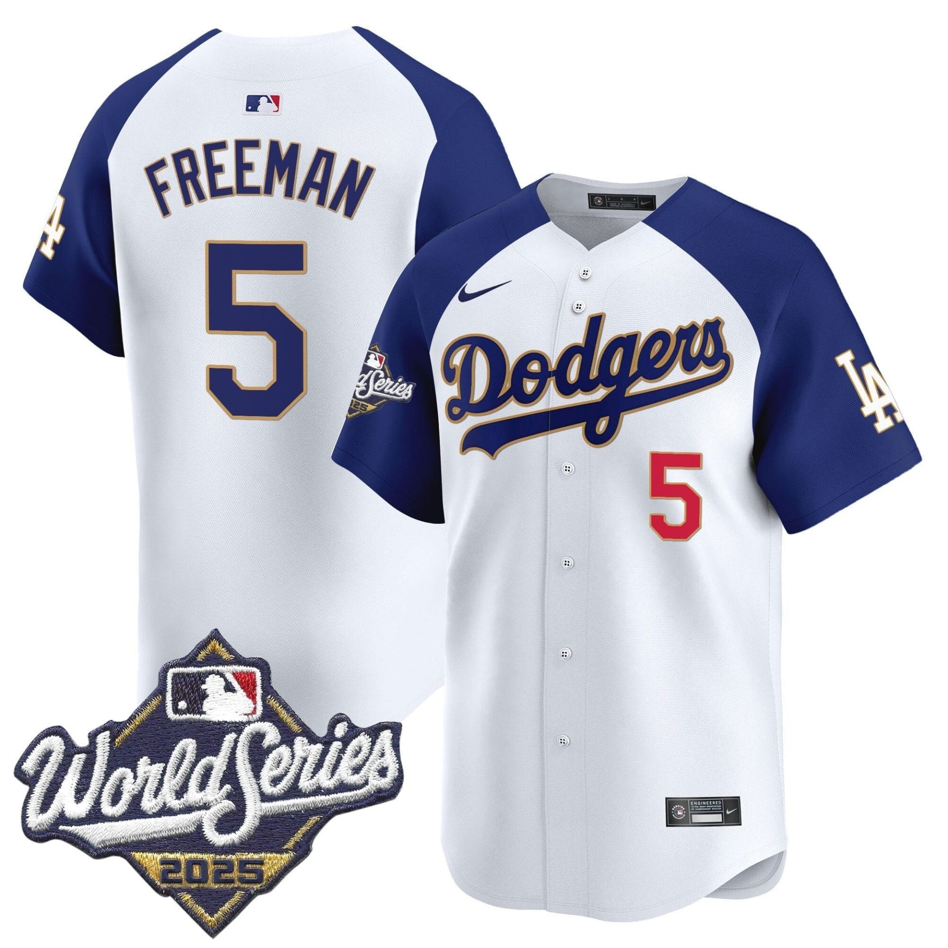 Dodgers 2025 World Series Gold Trim Vapor Premier Limited Jersey - All Stitched - Image 48