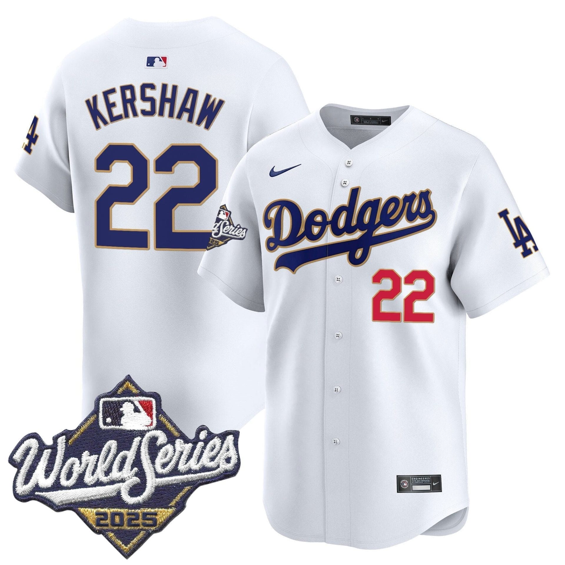 Dodgers 2025 World Series Gold Trim Vapor Premier Limited Jersey - All Stitched - Image 32