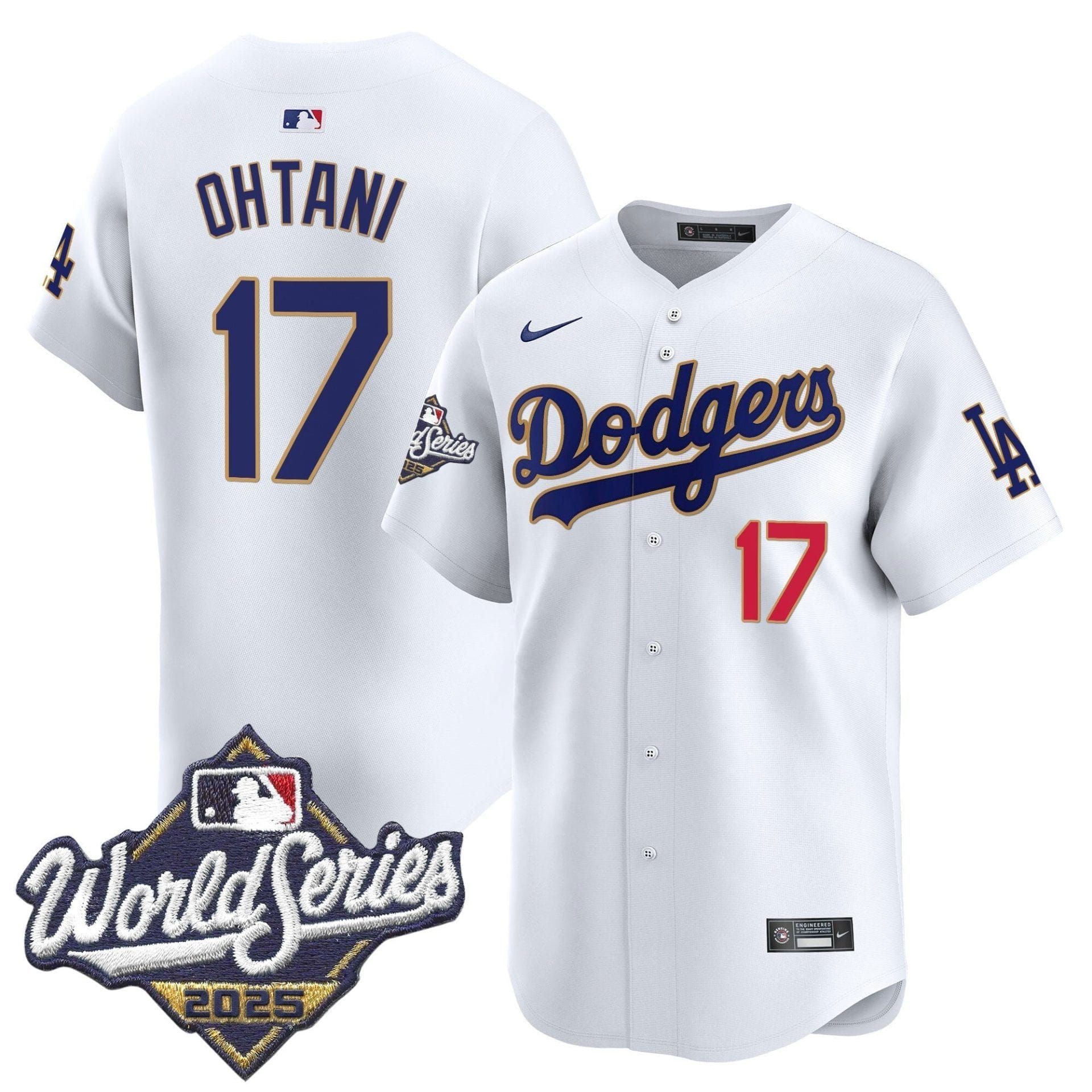 Dodgers 2025 World Series Gold Trim Vapor Premier Limited Jersey - All Stitched - Image 24