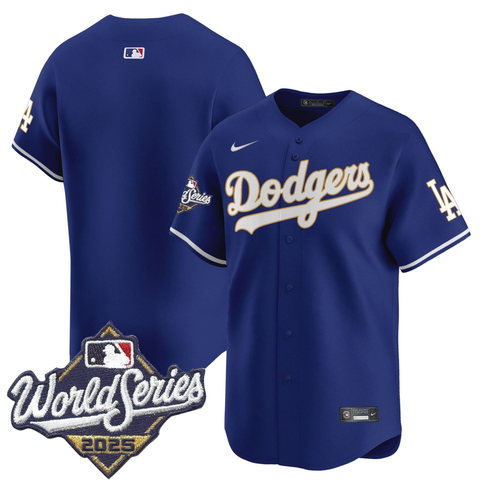 Dodgers 2025 World Series Gold Trim Vapor Premier Limited Jersey - All Stitched - Image 45