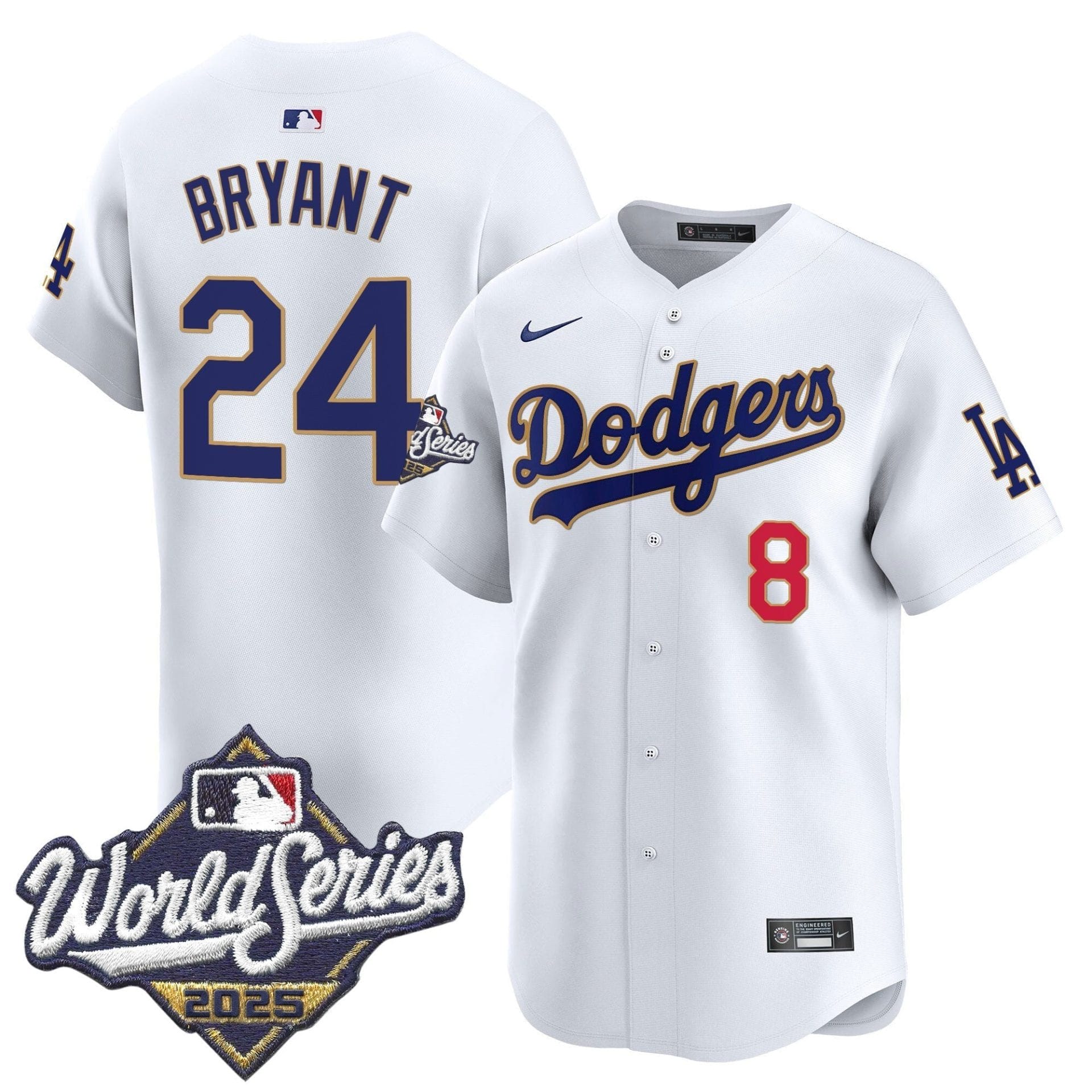 Dodgers 2025 World Series Gold Trim Vapor Premier Limited Jersey - All Stitched - Image 29