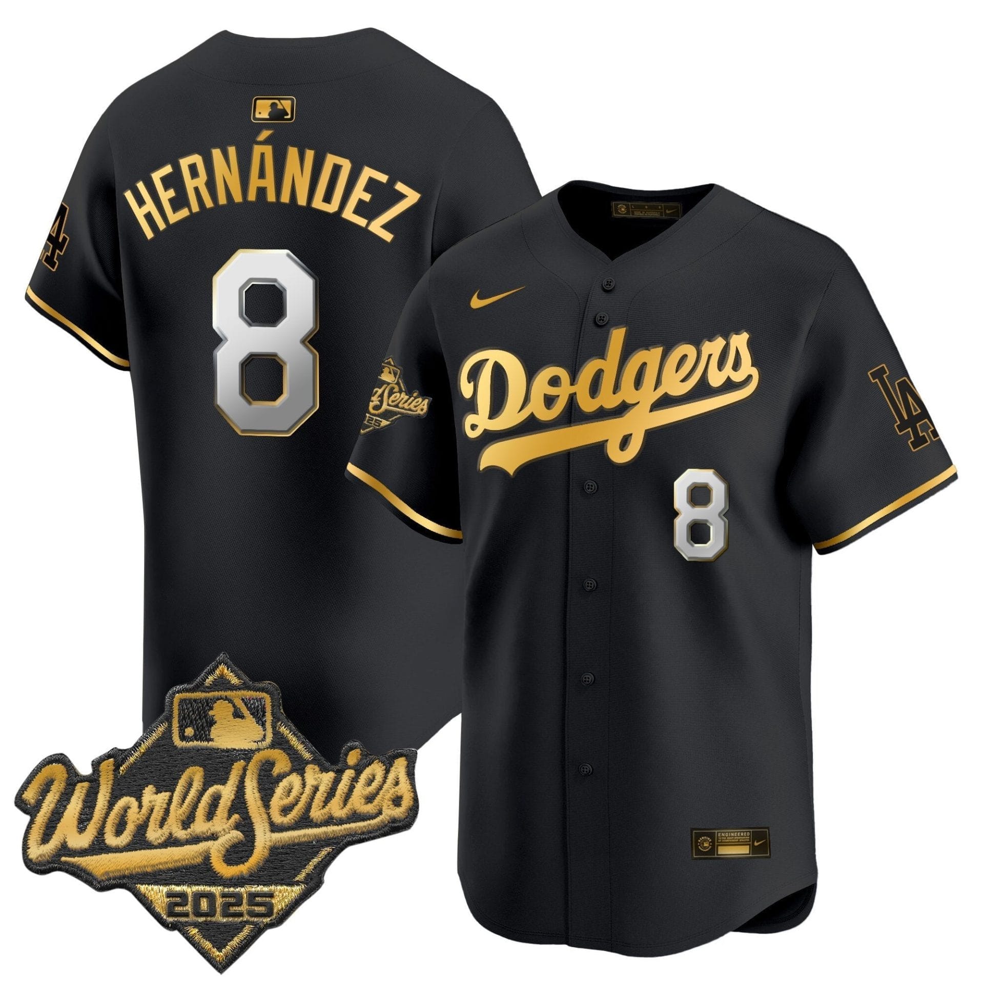 Dodgers 2025 World Series Gold Trim Vapor Premier Limited Jersey - All Stitched - Image 20