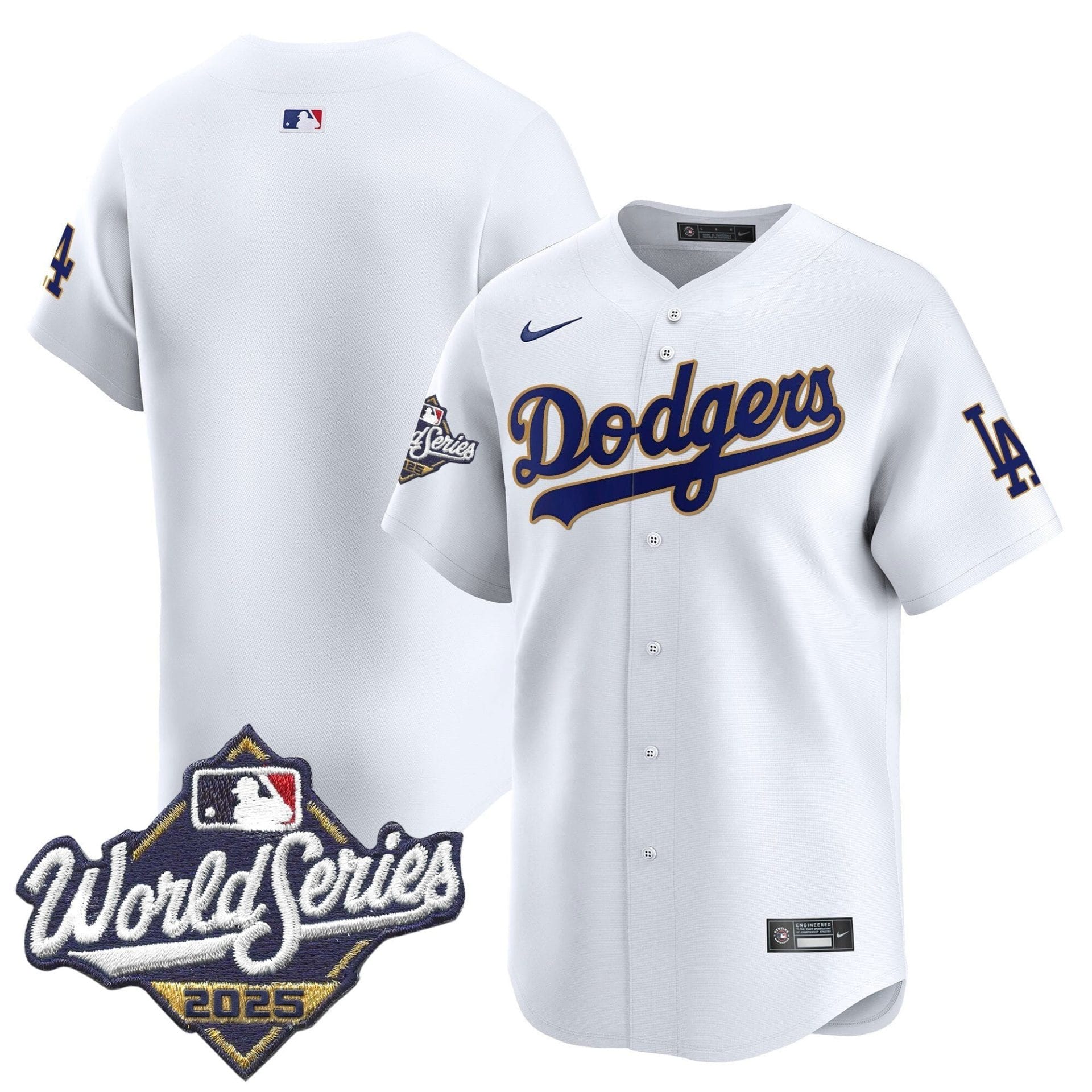 Dodgers 2025 World Series Gold Trim Vapor Premier Limited Jersey - All Stitched - Image 34
