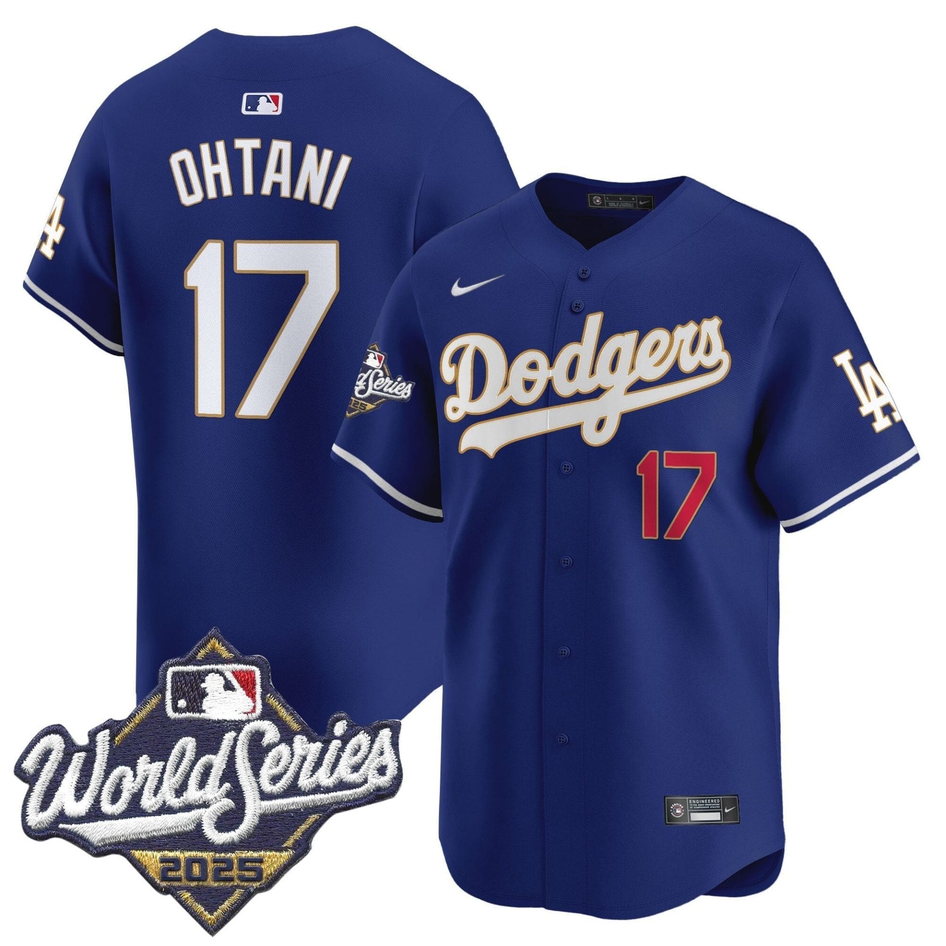 Dodgers 2025 World Series Gold Trim Vapor Premier Limited Jersey - All Stitched - Image 35