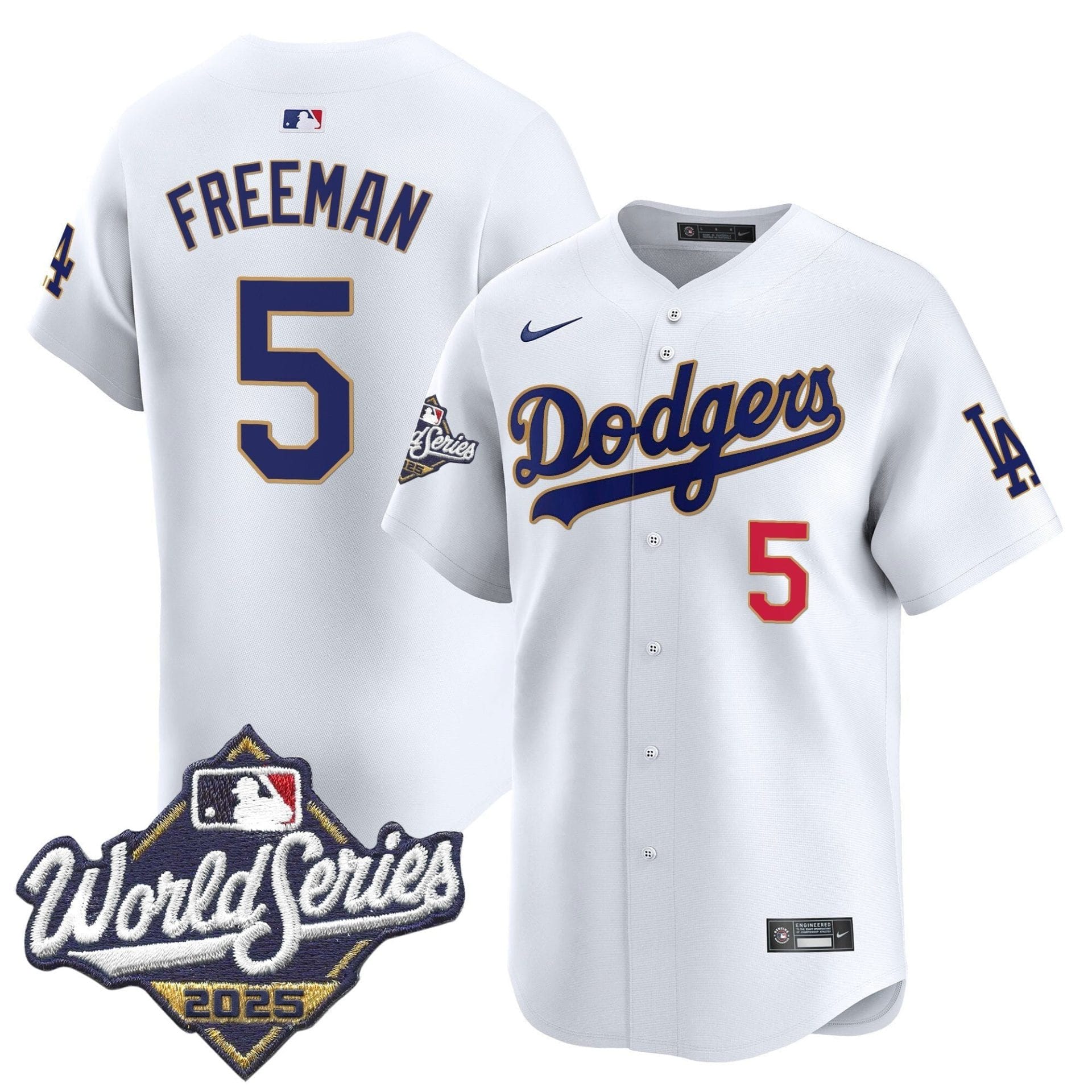 Dodgers 2025 World Series Gold Trim Vapor Premier Limited Jersey - All Stitched - Image 26
