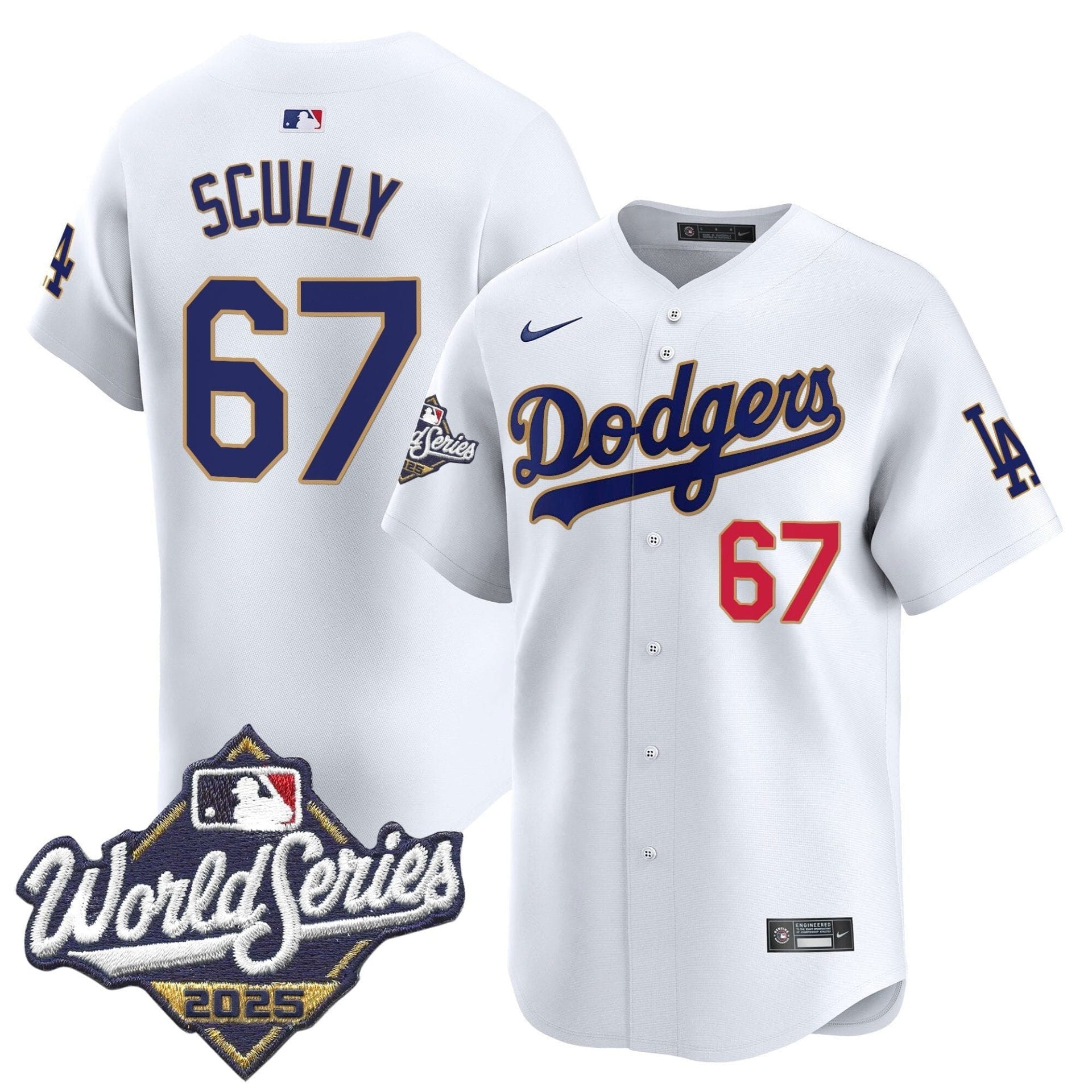 Dodgers 2025 World Series Gold Trim Vapor Premier Limited Jersey - All Stitched - Image 30