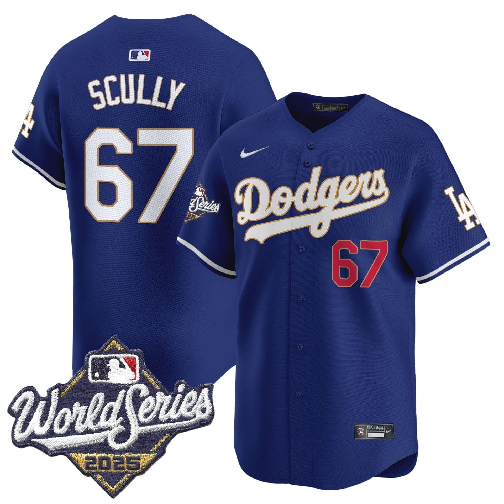 Dodgers 2025 World Series Gold Trim Vapor Premier Limited Jersey - All Stitched - Image 41