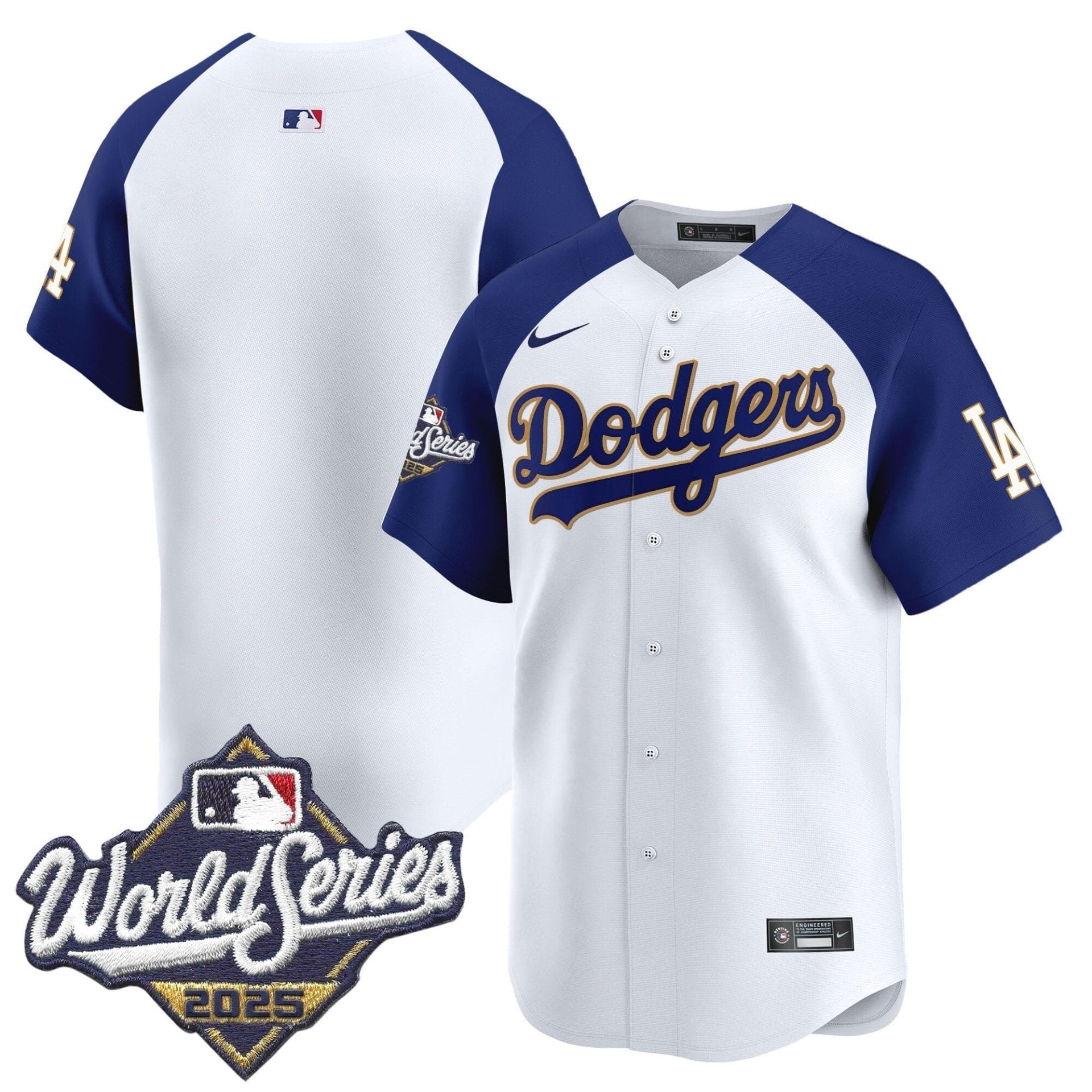 Dodgers 2025 World Series Gold Trim Vapor Premier Limited Jersey - All Stitched - Image 56
