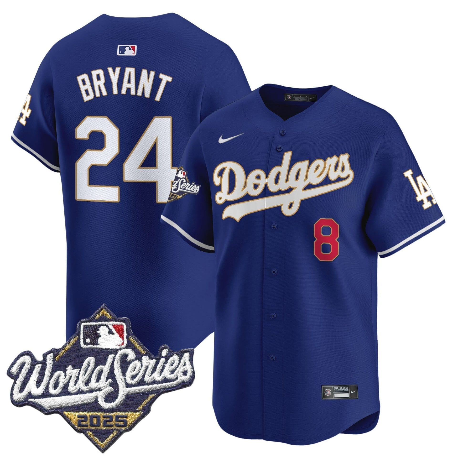 Dodgers 2025 World Series Gold Trim Vapor Premier Limited Jersey - All Stitched - Image 40