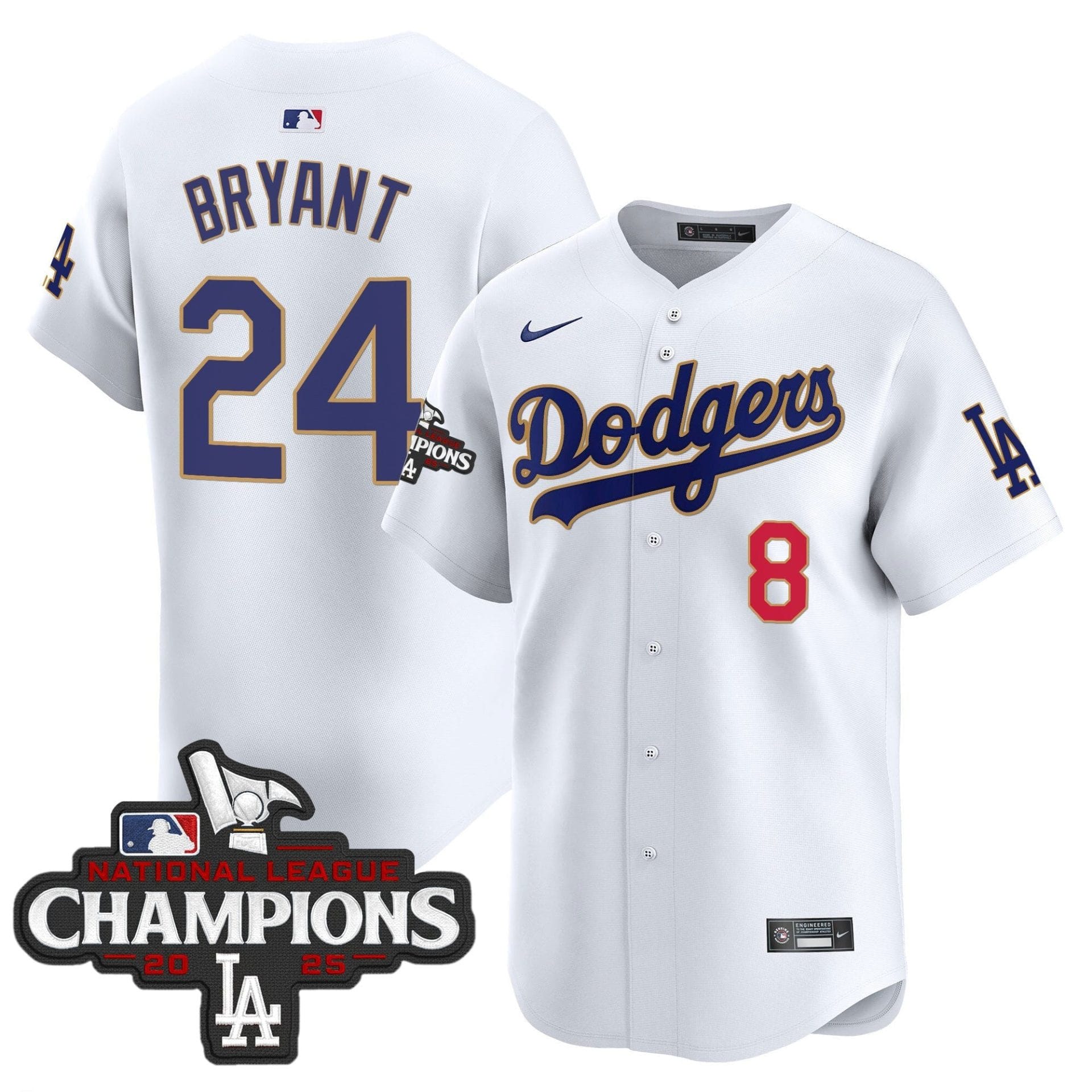 Dodgers 2025 National League Champions Vapor Premier Limited Jersey - All Stitched - Image 29