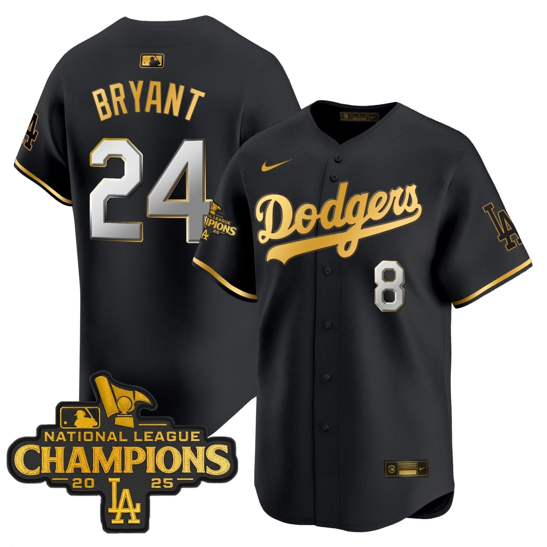 Dodgers 2025 National League Champions Vapor Premier Limited Jersey - All Stitched - Image 18
