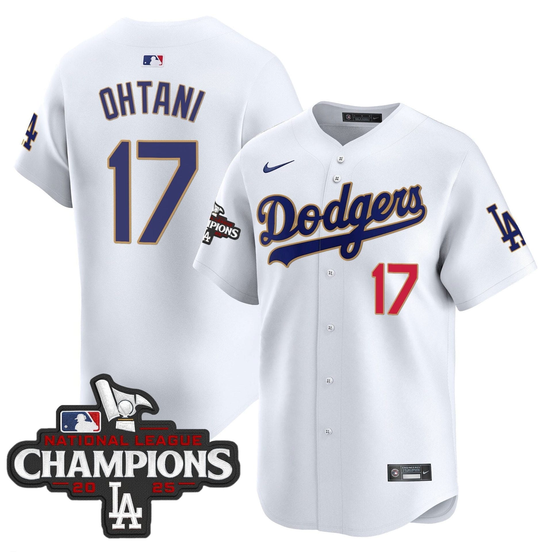 Dodgers 2025 National League Champions Vapor Premier Limited Jersey - All Stitched - Image 24
