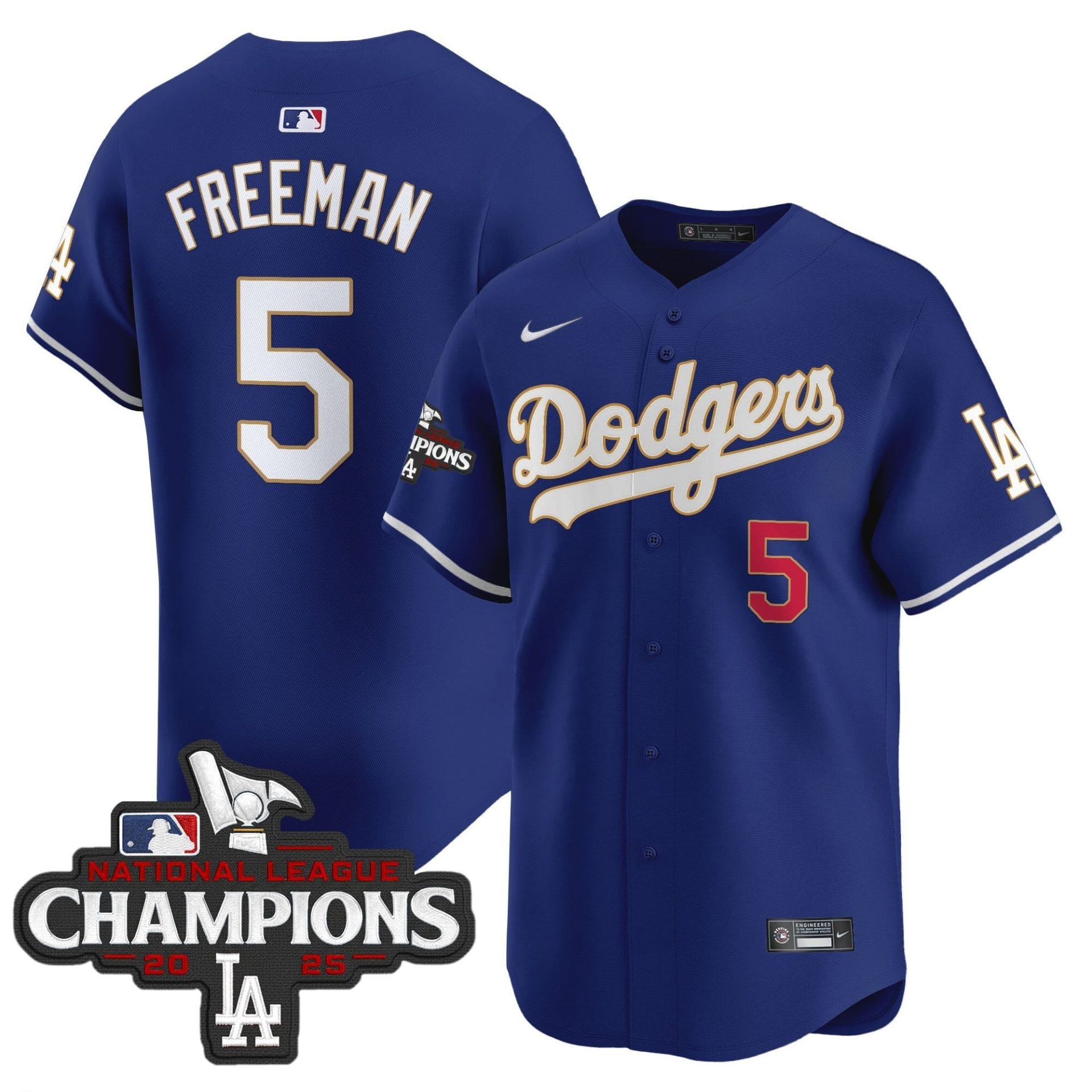 Dodgers 2025 National League Champions Vapor Premier Limited Jersey - All Stitched - Image 37