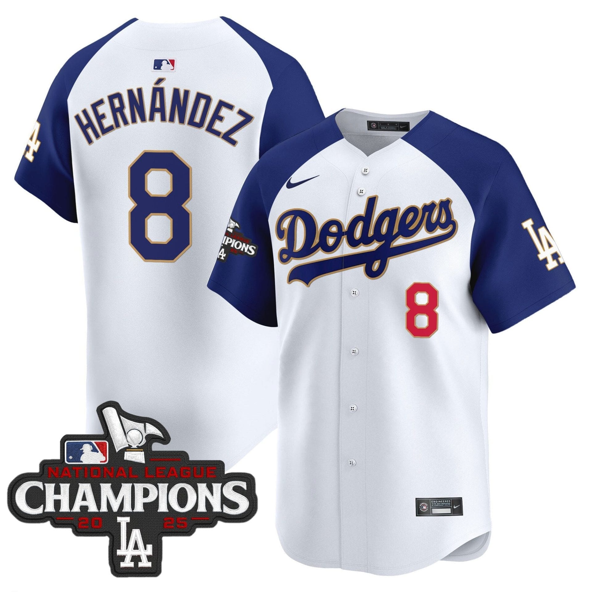 Dodgers 2025 National League Champions Vapor Premier Limited Jersey - All Stitched - Image 53