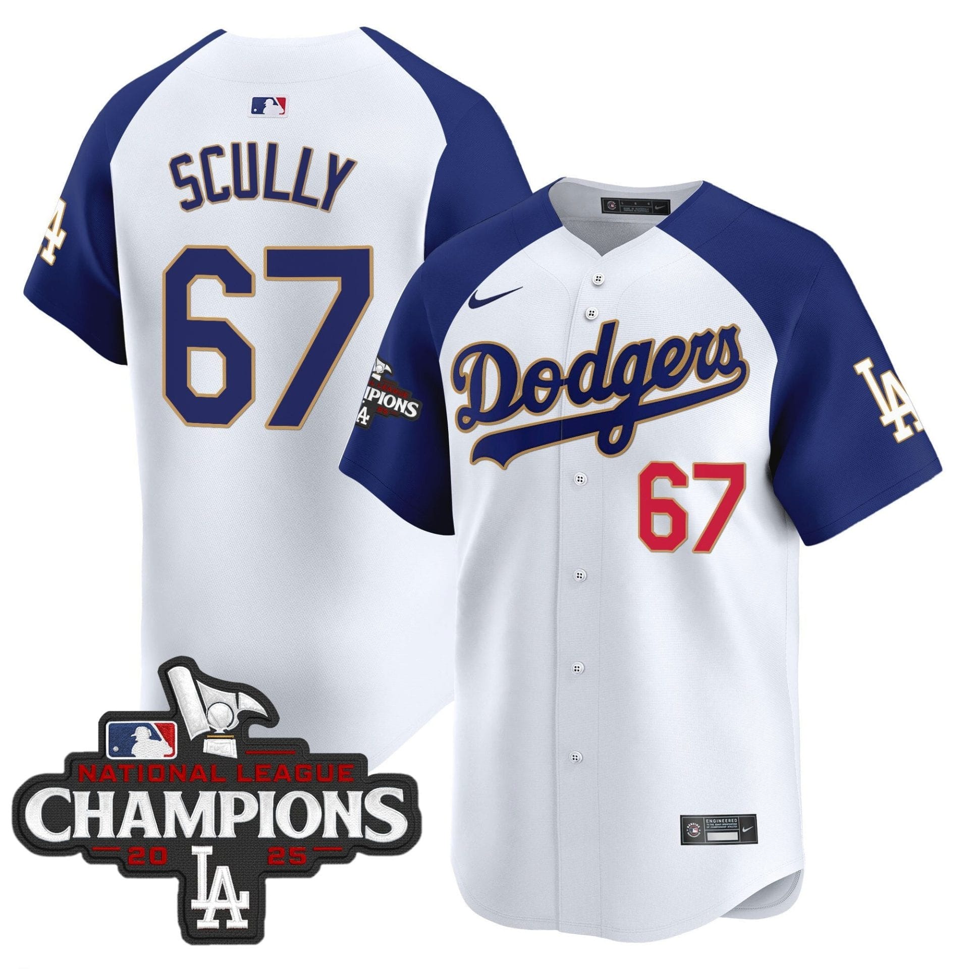 Dodgers 2025 National League Champions Vapor Premier Limited Jersey - All Stitched - Image 52