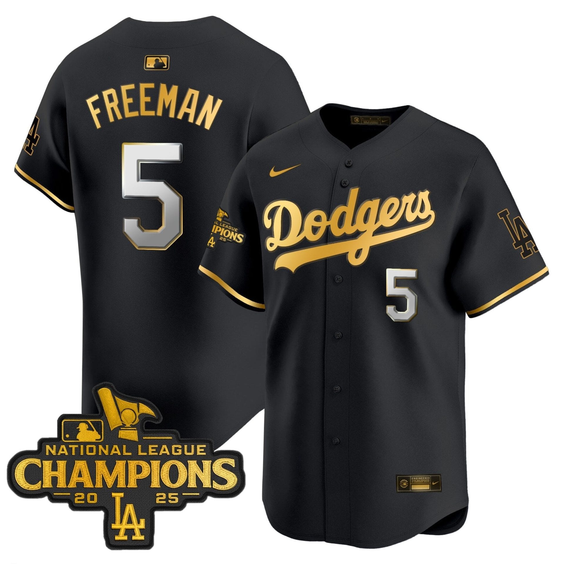 Dodgers 2025 National League Champions Vapor Premier Limited Jersey - All Stitched - Image 15