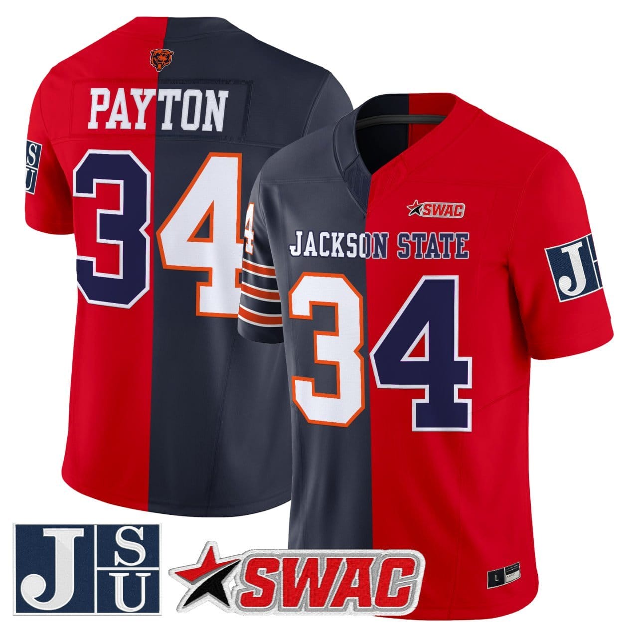 Alternative view of Walter Payton Split Vapor Limited Jersey - All Stitched