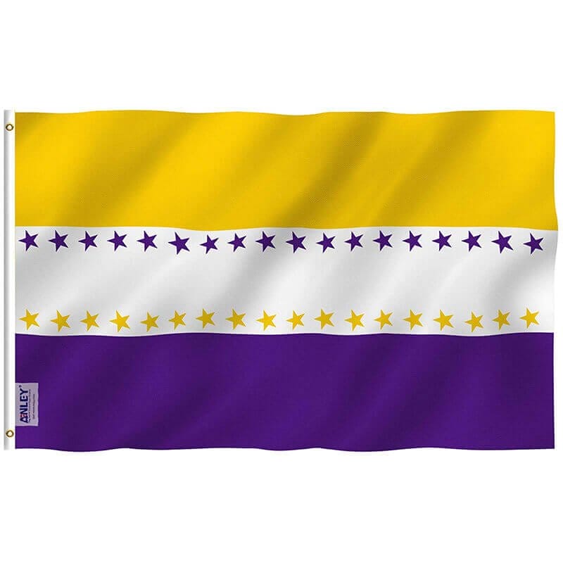 19th Amendment Victory Flag - Women's Suffrage Victory Flag with Brass Grommets 3X5Ft Banner USA