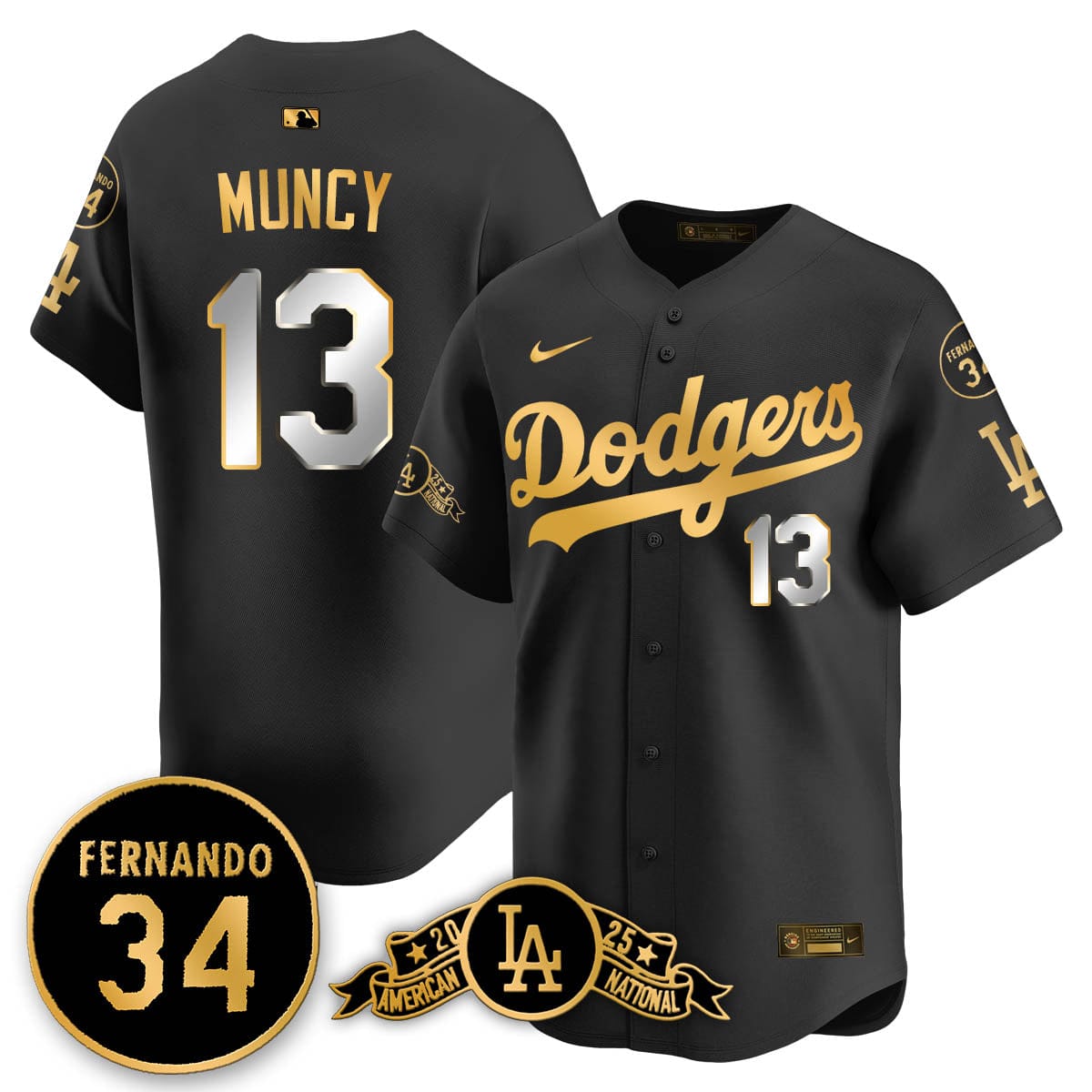 Los Angeles Dodgers 2025 National League Champions Jersey - All Stitched - Image 60
