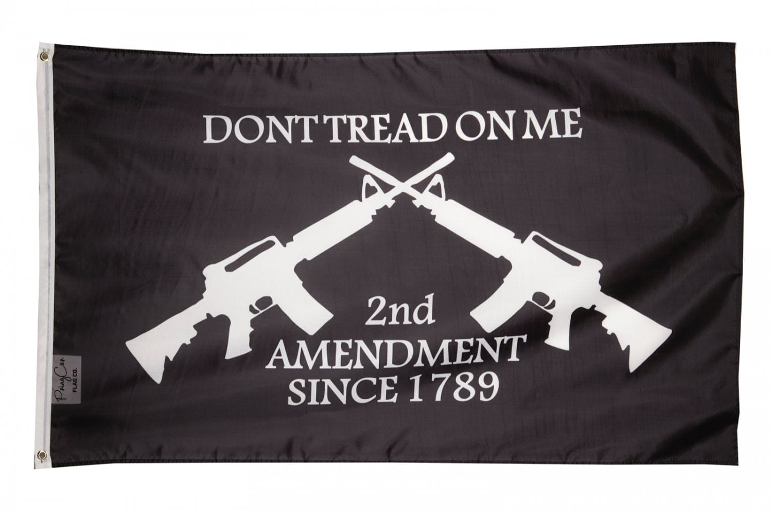 2nd Amendment Don't Tread on Me AR-15 M16 Crossed Rifles FLAG 3'x5' Black Guns