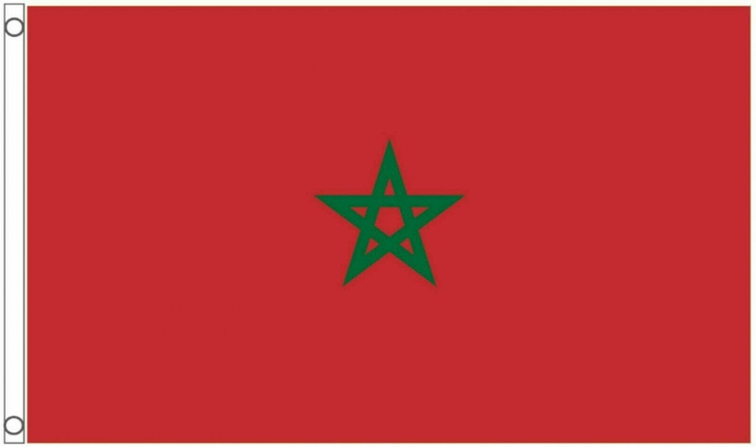 3x5FT Flag of Morocco Green Emerald Pentagram National Kingdom Decor