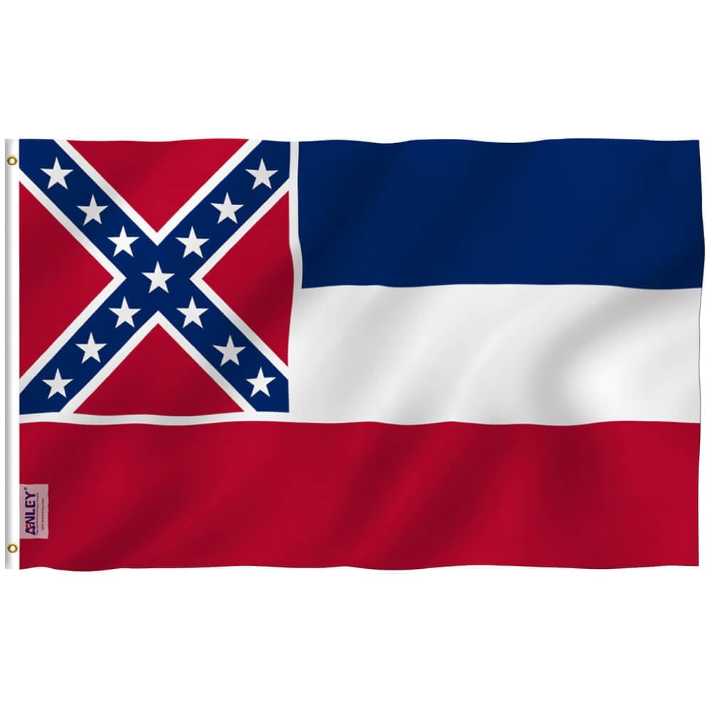 3x5 Foot Mississippi State Polyester Flag MS Flags with Brass Grommets 3X5Ft Banner