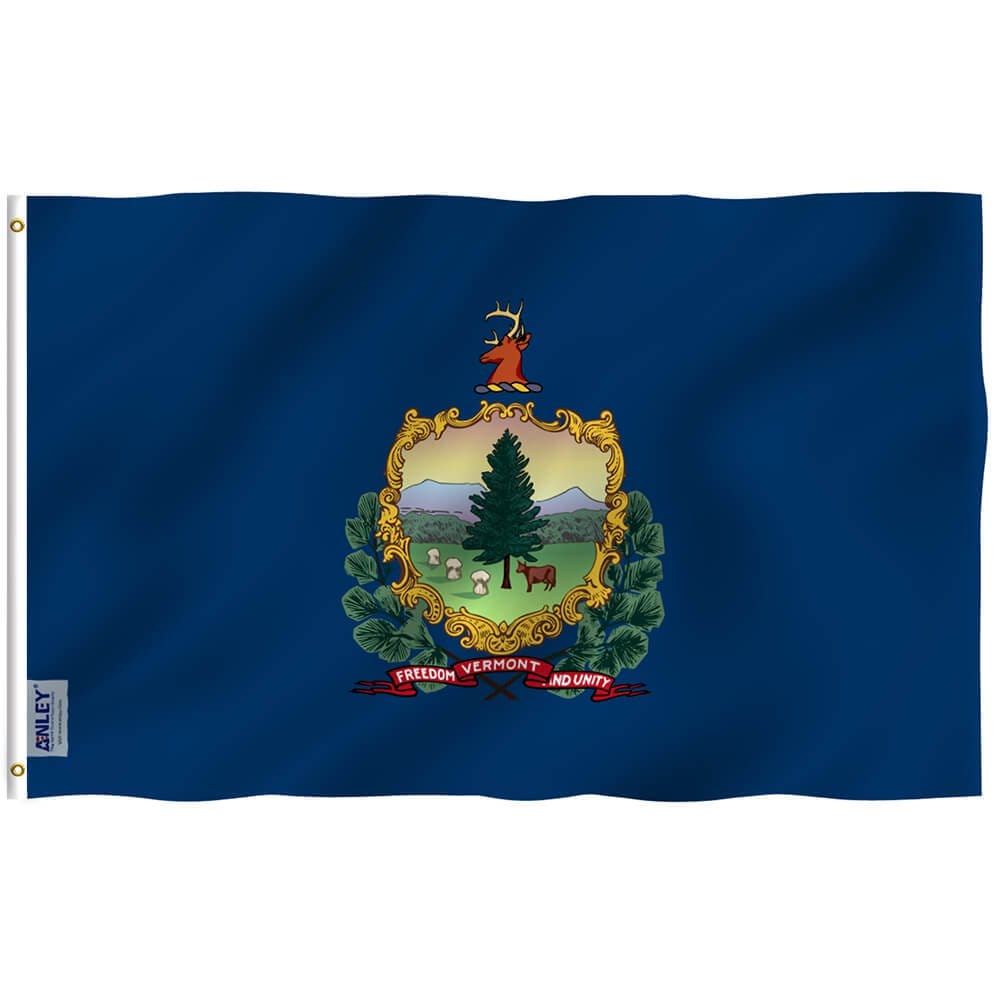 3x5 Foot Vermont State Flag - Vermont VT Flag Polyester with Brass Grommets 3X5 Ft Banner