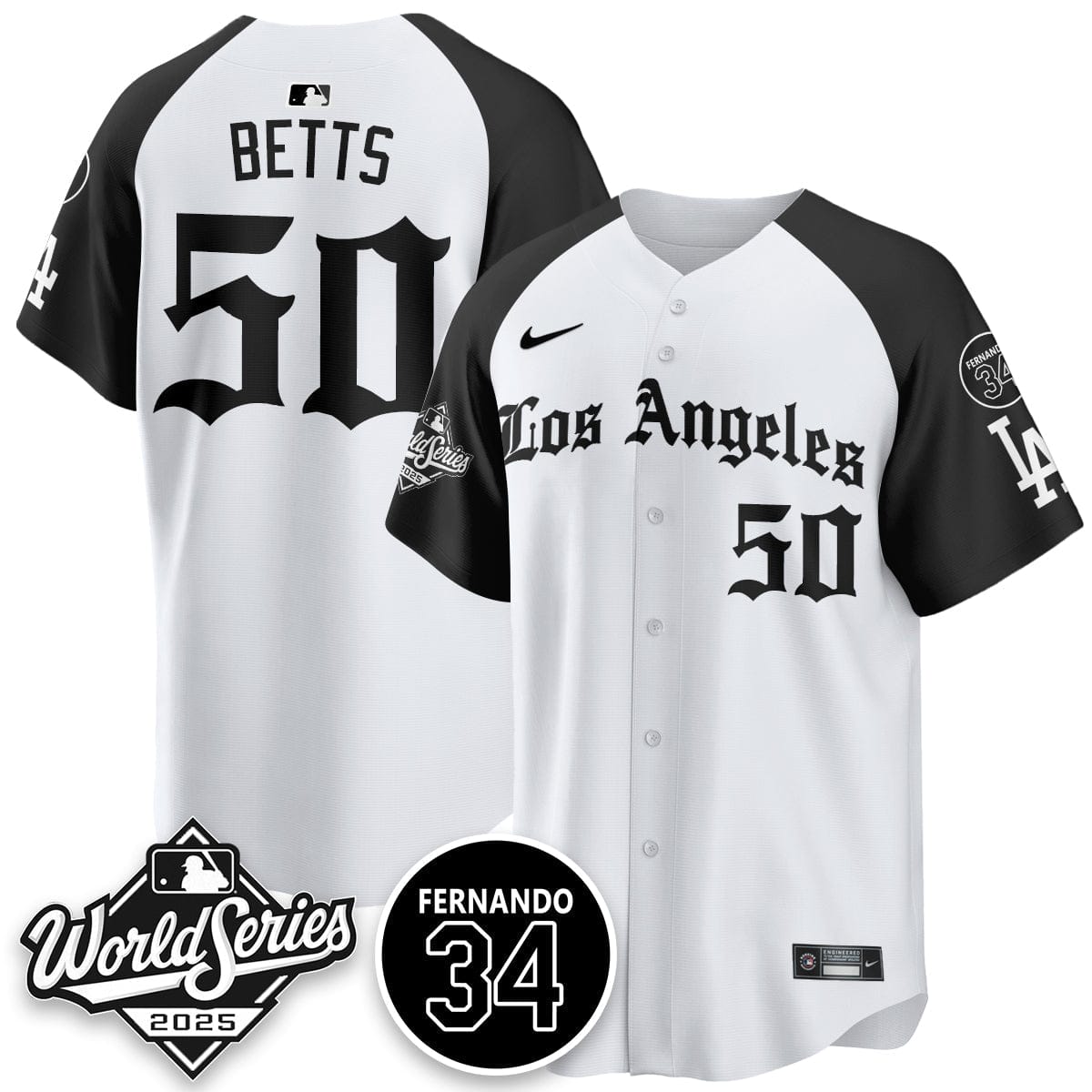 Los Angeles Dodgers 2025 Gothic NL Champions Jersey - All Stitched - Image 3