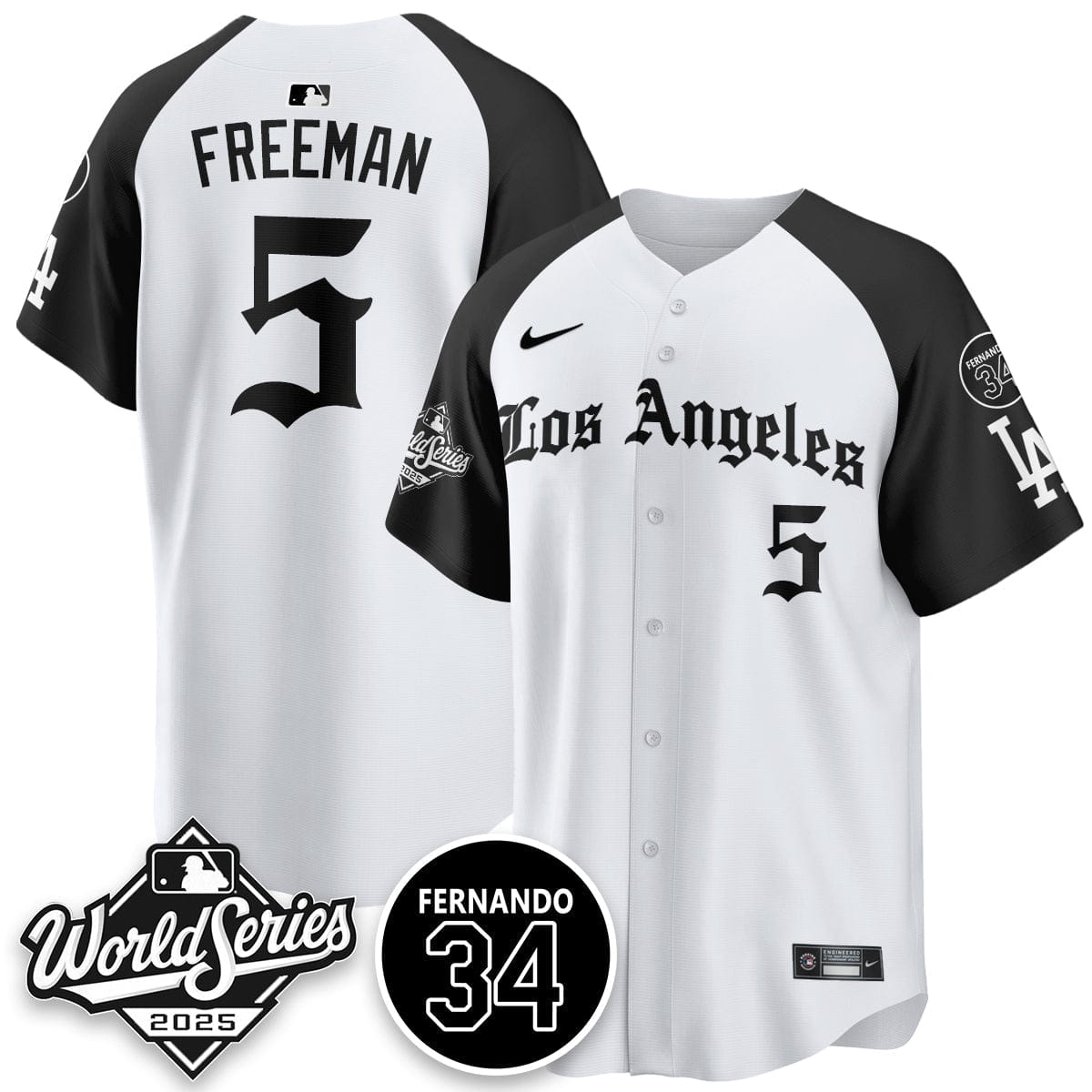 Los Angeles Dodgers 2025 Gothic NL Champions Jersey - All Stitched - Image 4
