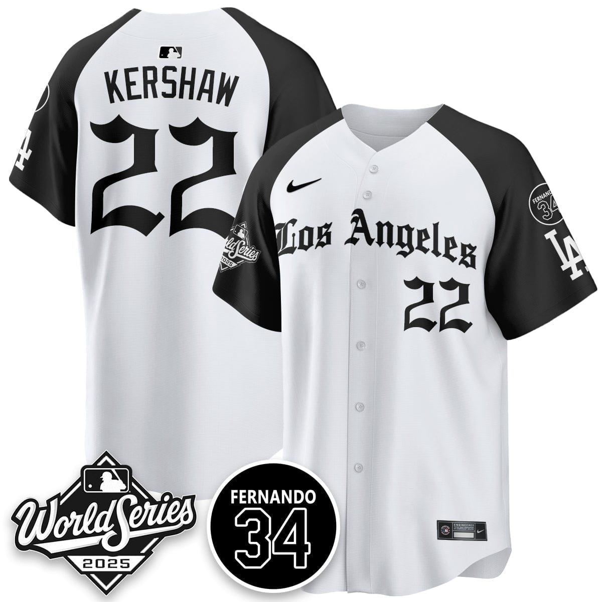 Los Angeles Dodgers 2025 Gothic NL Champions Jersey - All Stitched - Image 5