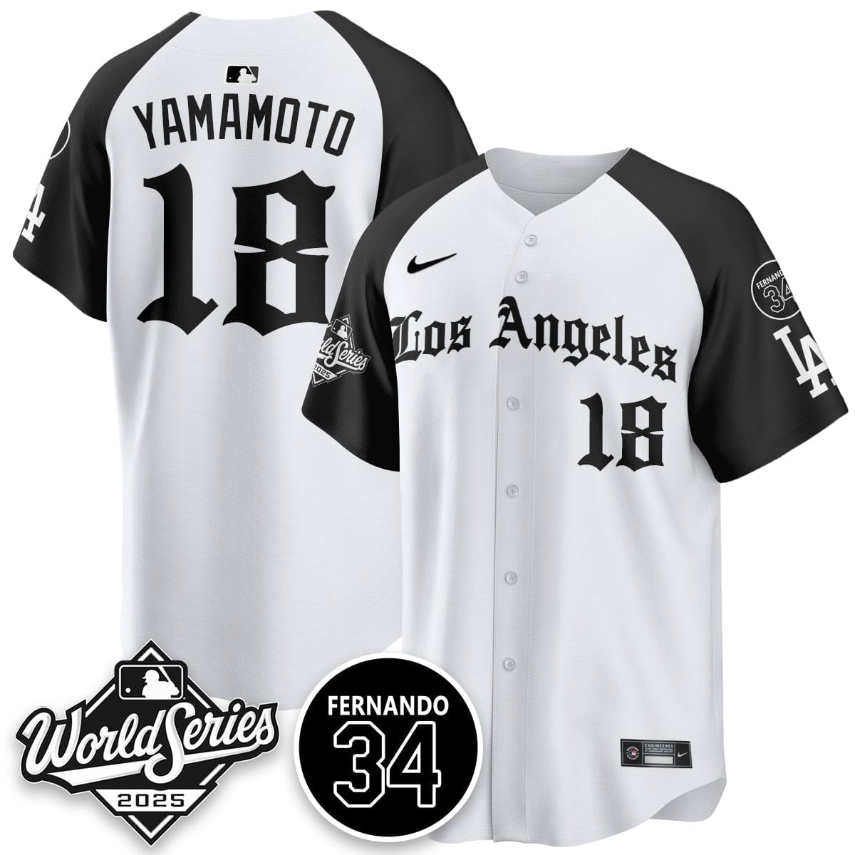 Los Angeles Dodgers 2025 Gothic NL Champions Jersey - All Stitched - Image 9
