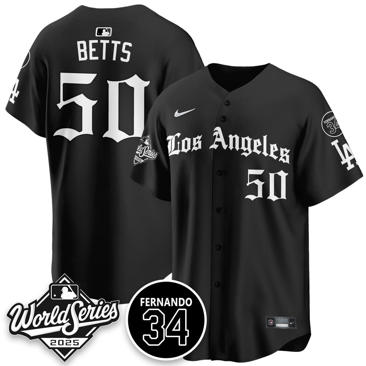 Los Angeles Dodgers 2025 Gothic NL Champions Jersey - All Stitched - Image 11