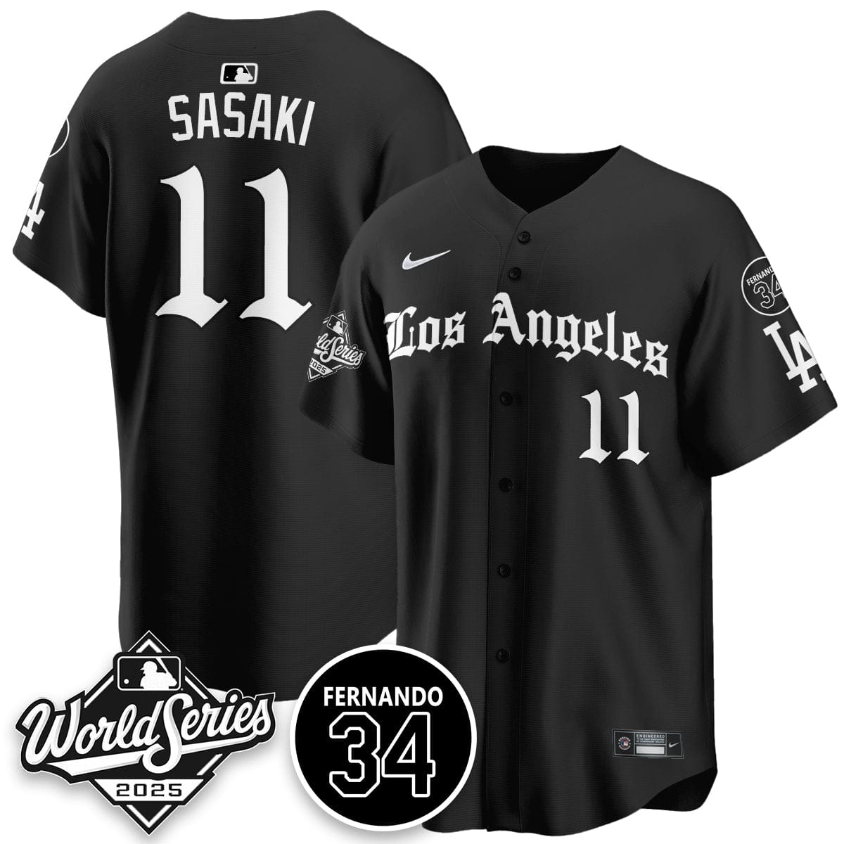 Los Angeles Dodgers 2025 Gothic NL Champions Jersey - All Stitched - Image 15