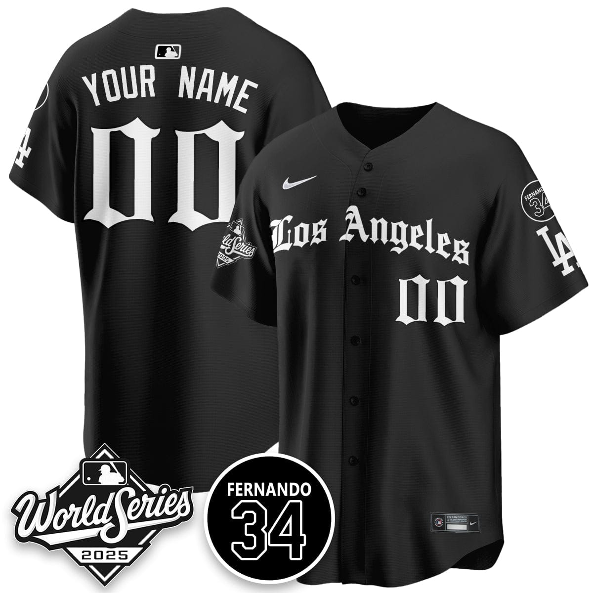Los Angeles Dodgers 2025 Gothic NL Champions Jersey - All Stitched - Image 17