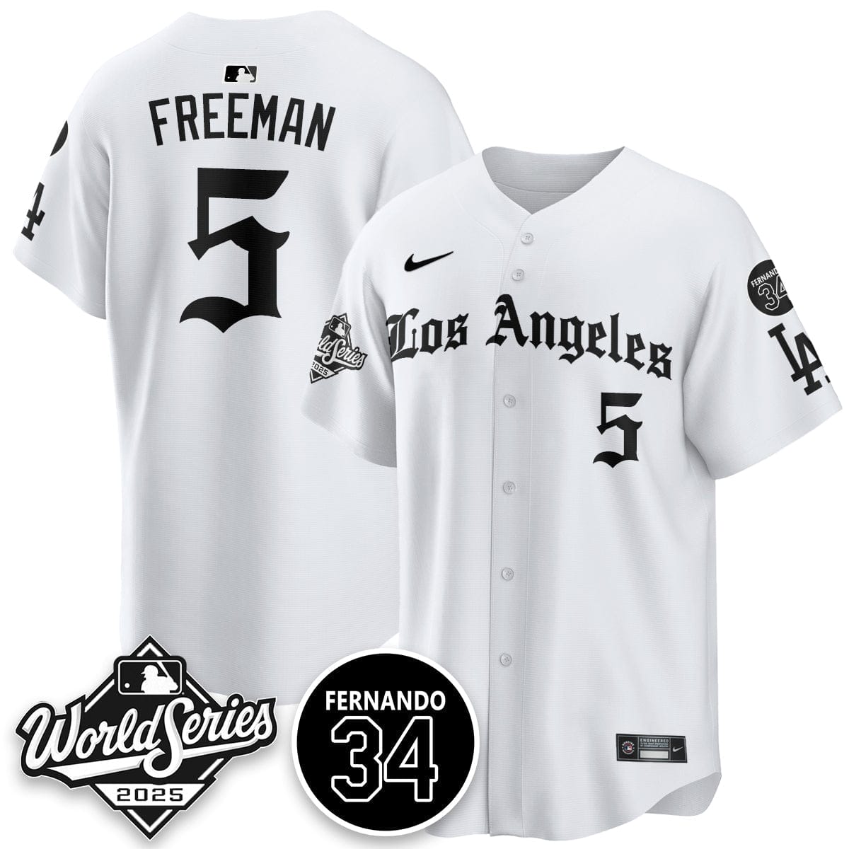 Los Angeles Dodgers 2025 Gothic NL Champions Jersey - All Stitched - Image 19