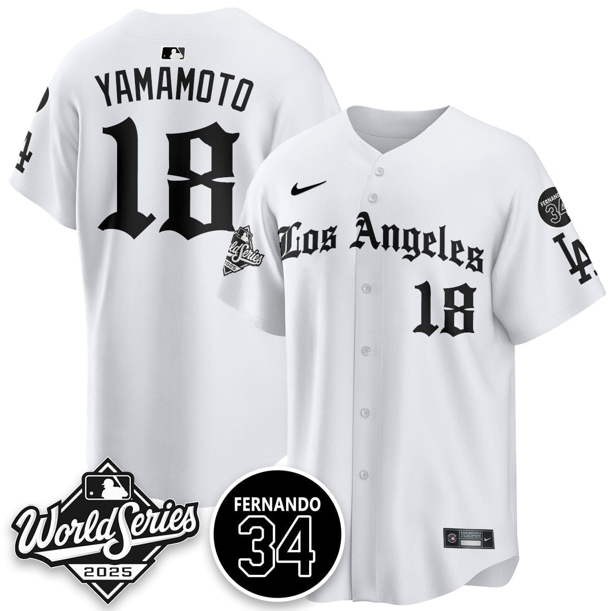 Los Angeles Dodgers 2025 Gothic NL Champions Jersey - All Stitched - Image 24